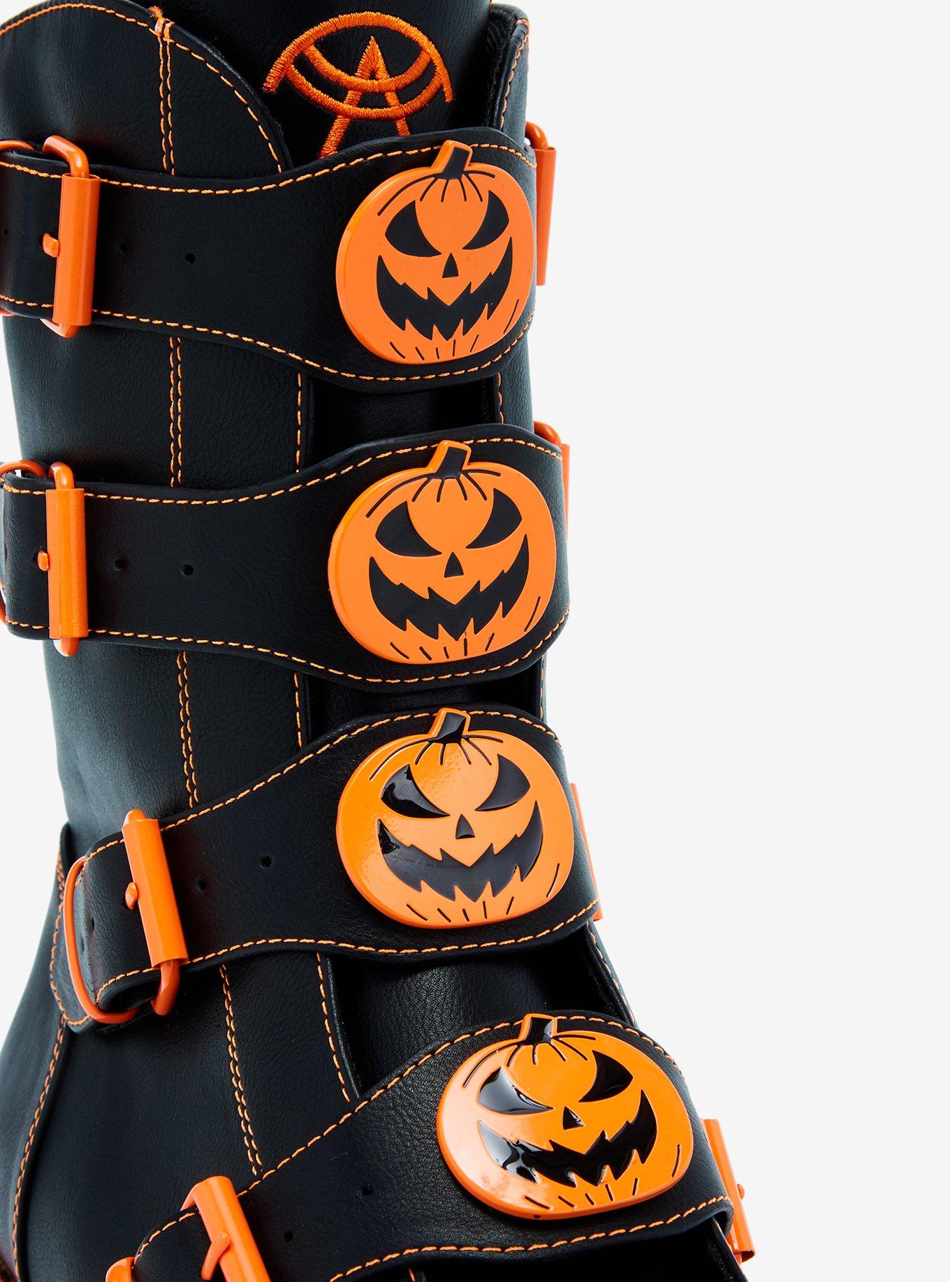 Strange Cvlt Jack-O'-Lantern Buckle Platform Boots, MULTI, alternate