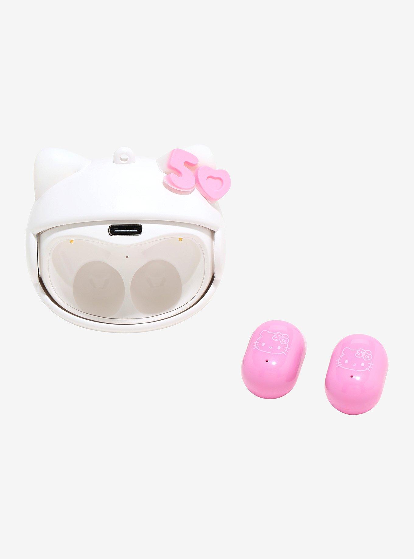 Hello Kitty 50th Anniversary Wireless Earbuds With Charging Case, , alternate