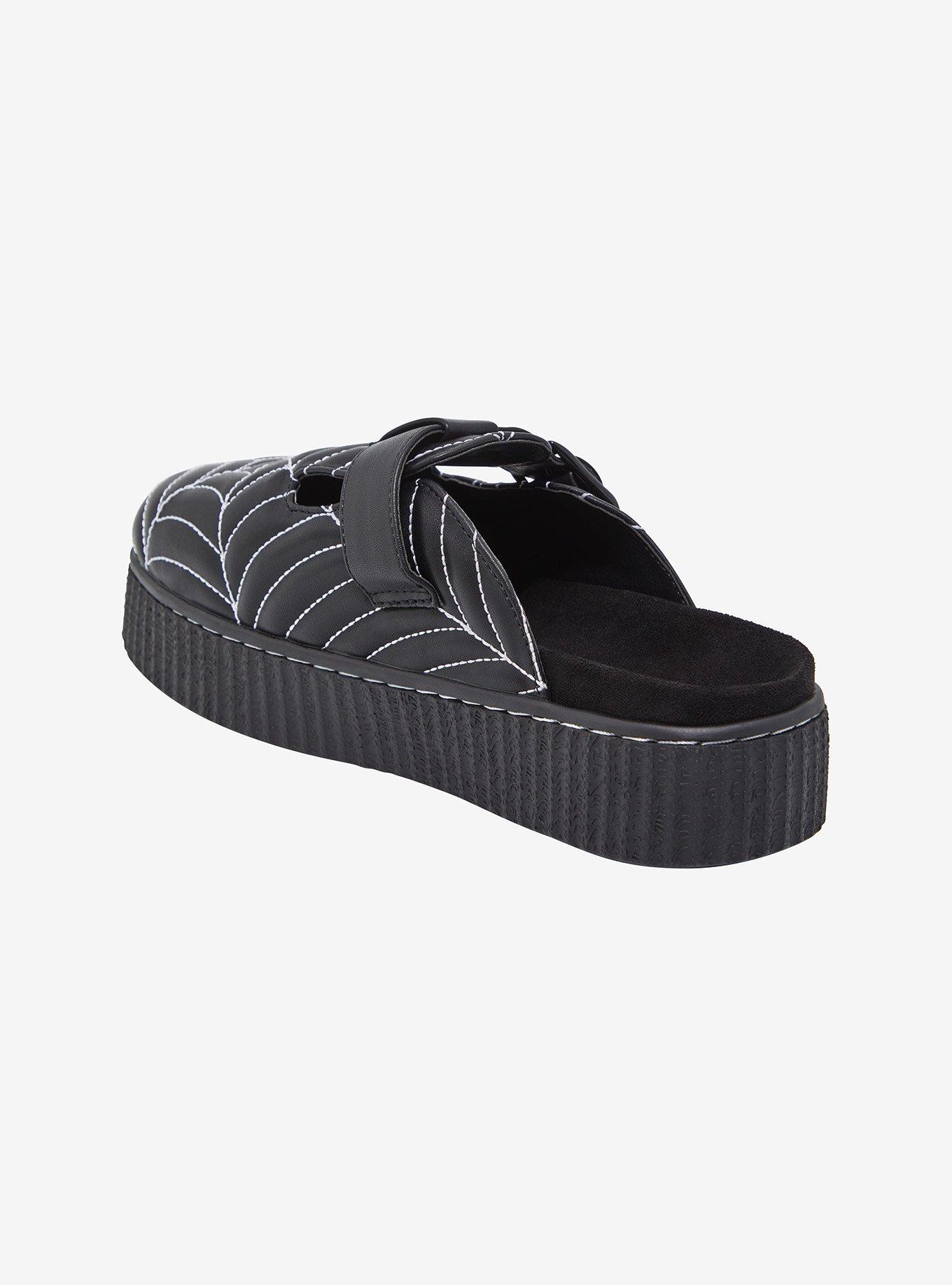 Strange Cvlt Spiderweb Glow-In-The-Dark Creeper Mules, MULTI, alternate