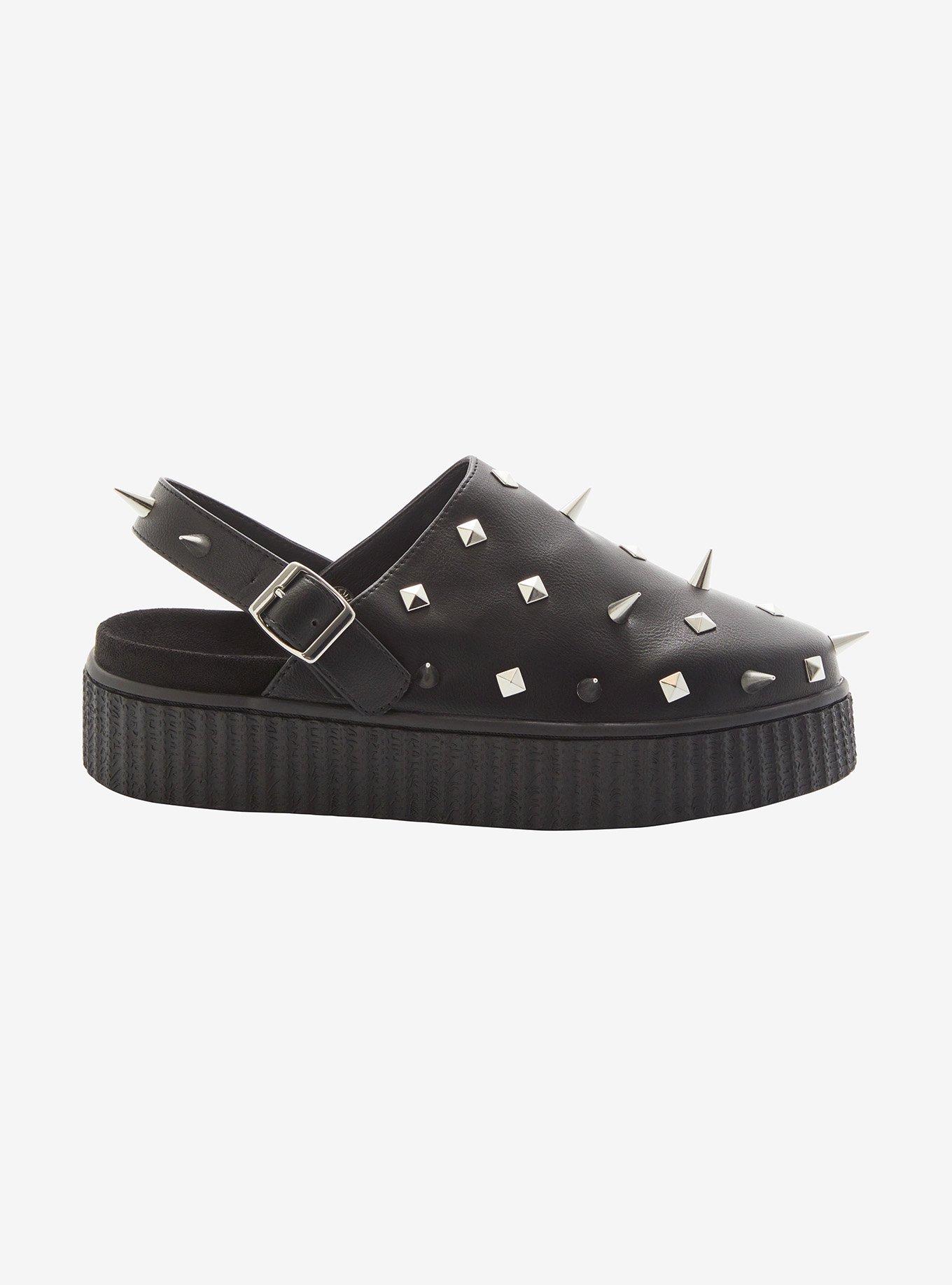 Strange Cvlt Black Grave Spike & Stud Sandals, , hi-res