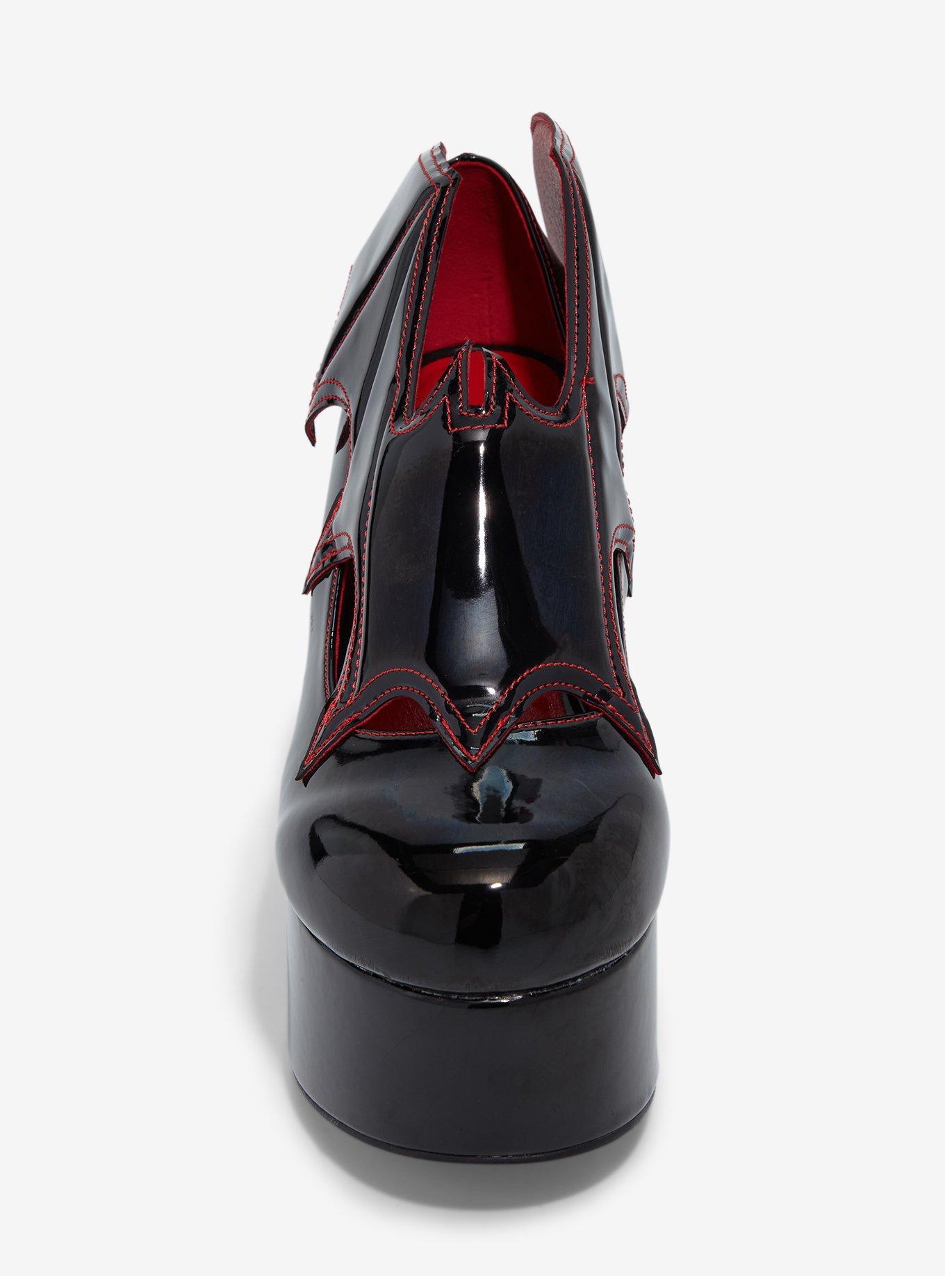 Strange Cvly Black Vampira Wing Heels, MULTI, alternate