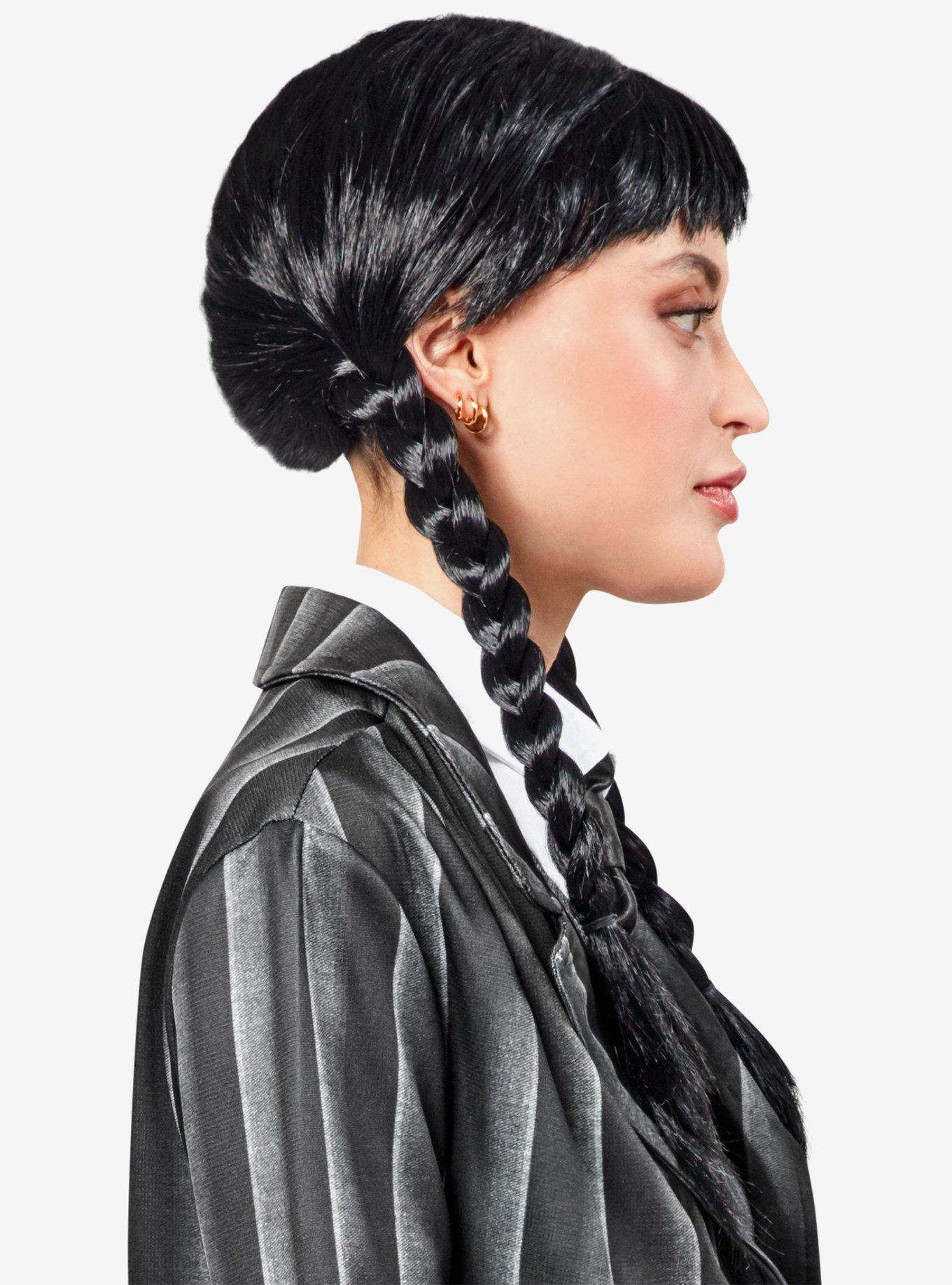 Wednesday Addams Adult Wig, , alternate