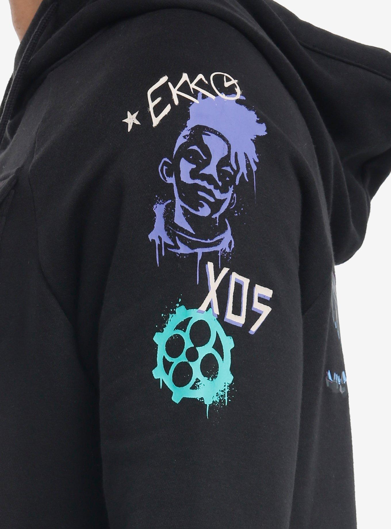 Arcane Jinx Graffiti Hoodie, BLACK, alternate