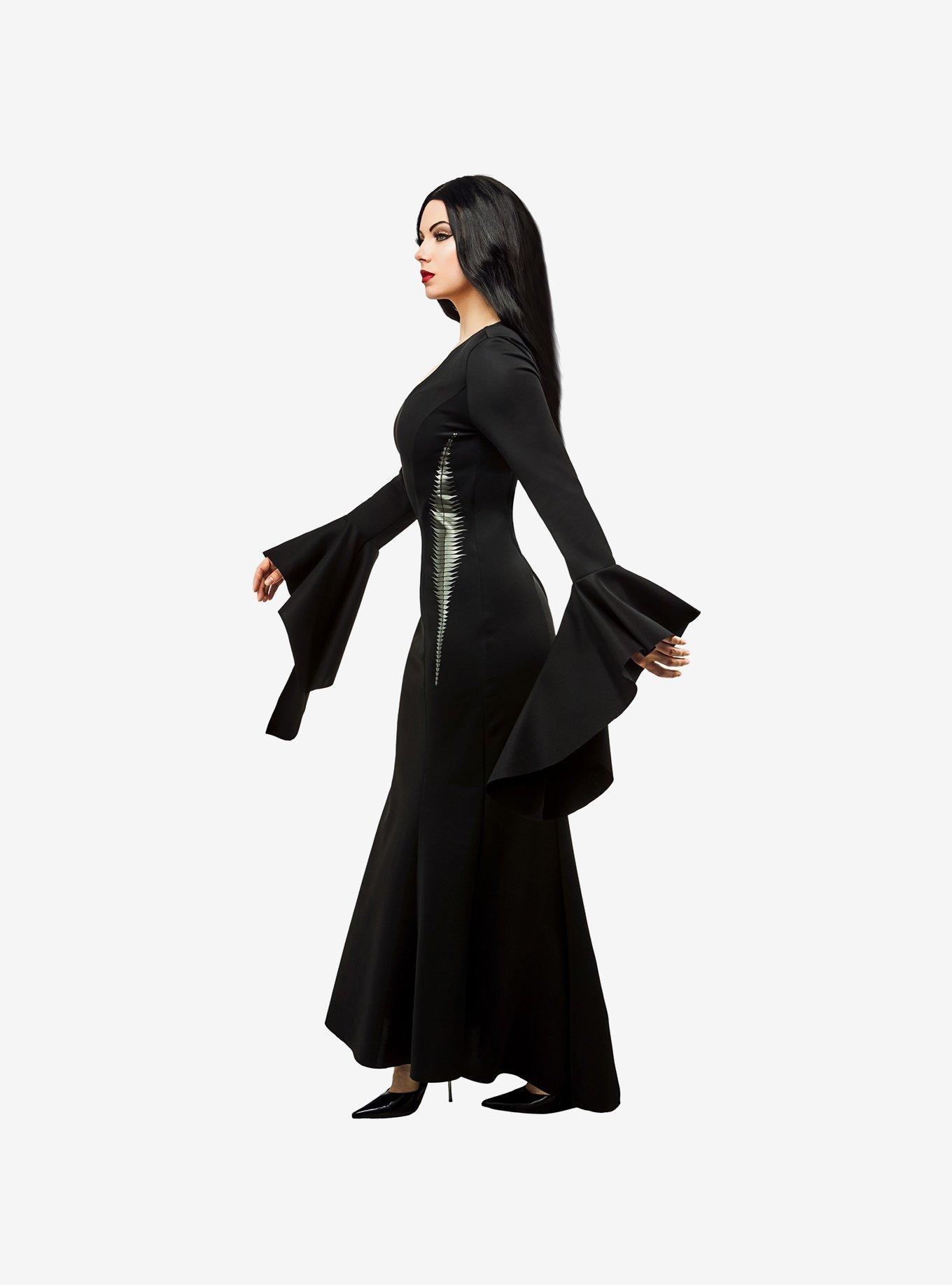 Wednesday Morticia Addams Adult Costume, BLACK, alternate