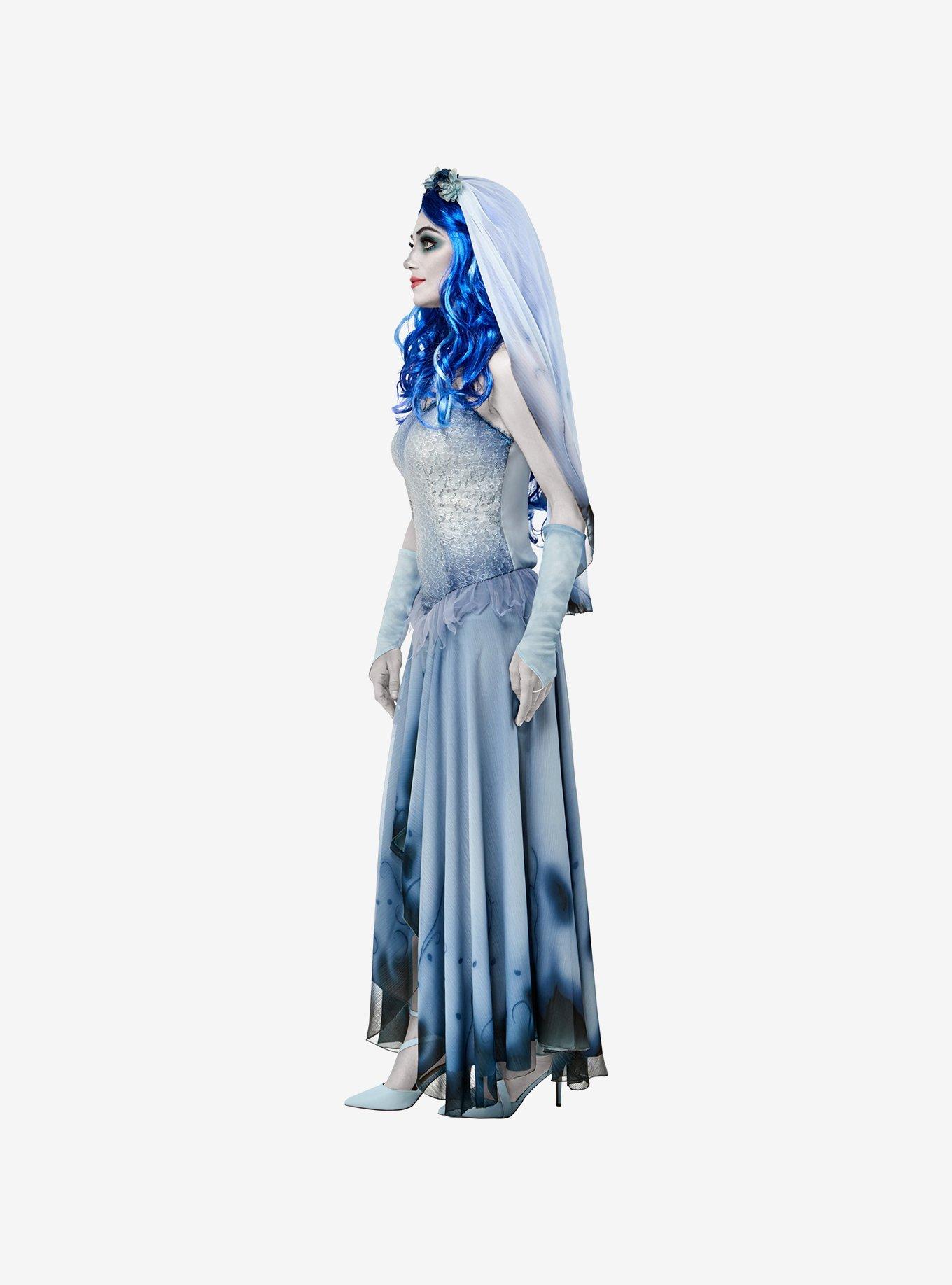 Corpse Bride Emily Adult Costume, BLUE, alternate