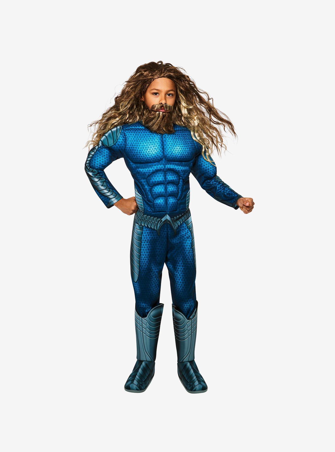 Aquaman and The Lost Kingdom Aquaman Youth Deluxe Costume, BLUE, alternate