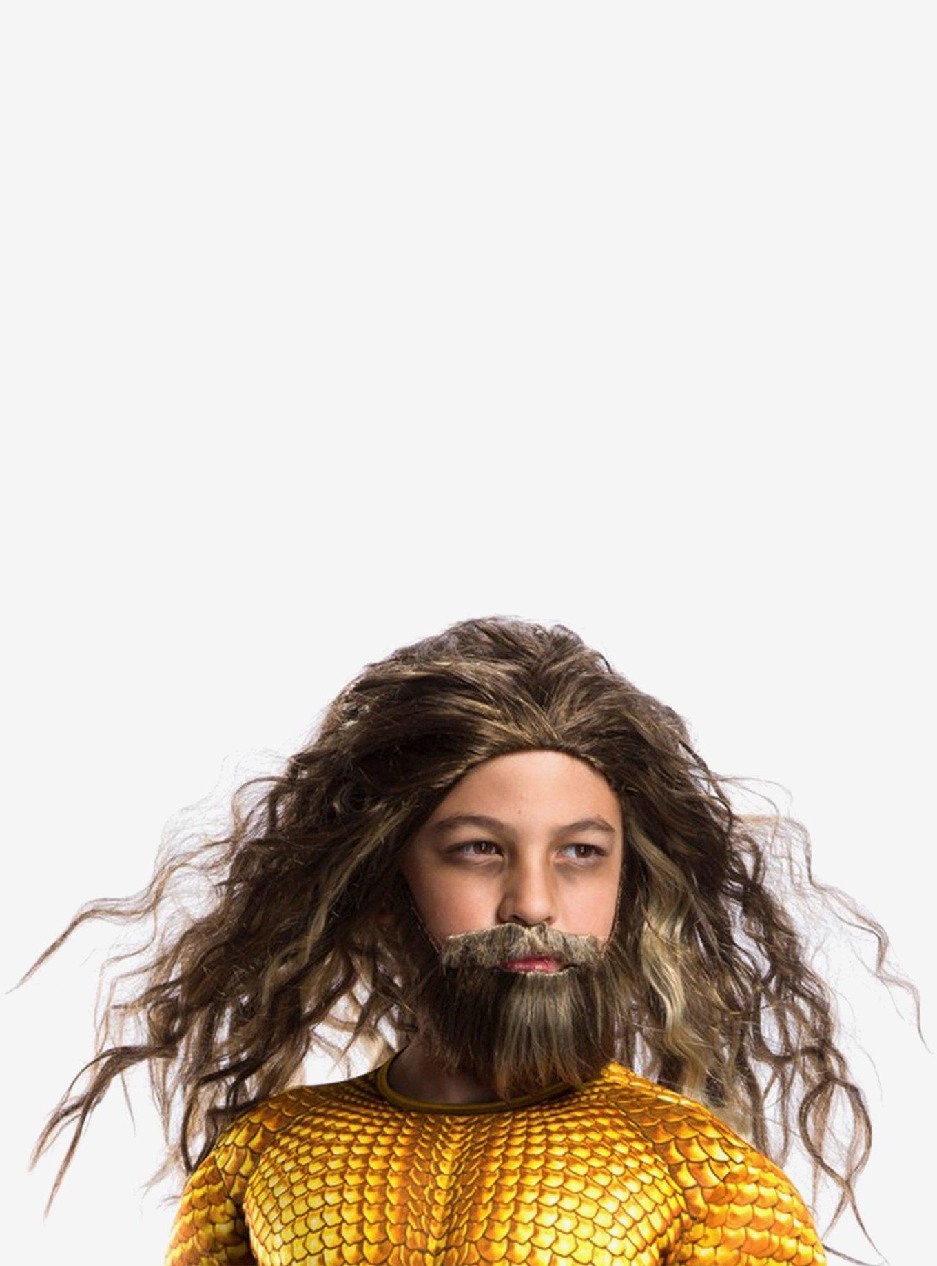 Aquaman and The Lost Kingdom Youth Wig & Beard Set, , hi-res