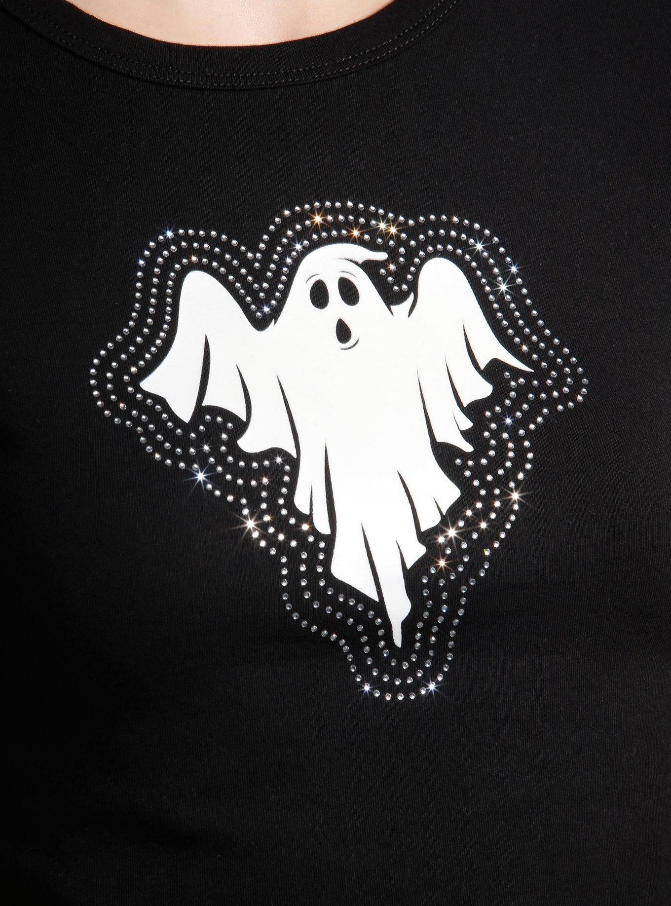 Rhinestone Glow-In-The-Dark Ghost Girls Baby T-Shirt, MULTI, alternate