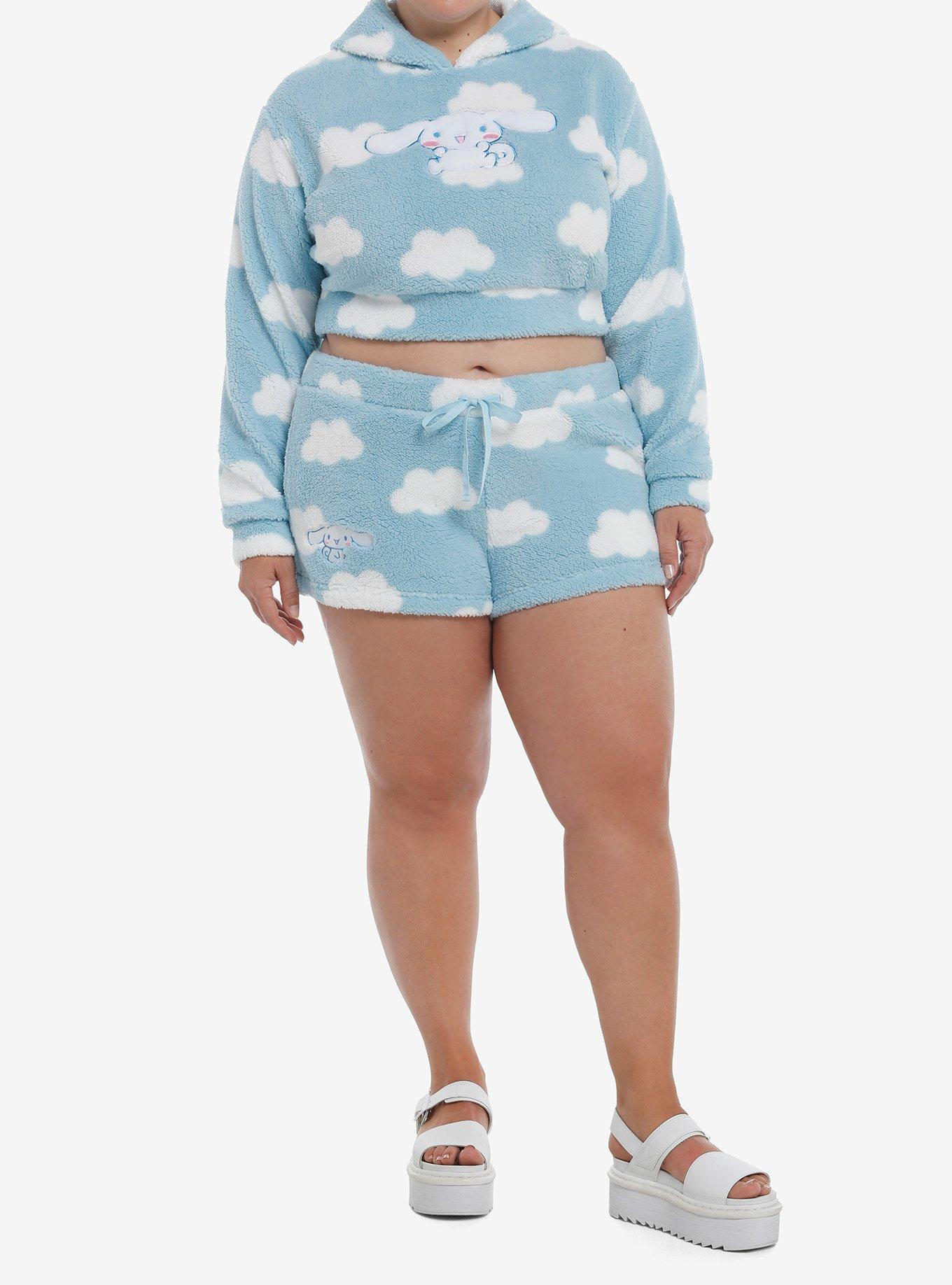 Cinnamoroll Cloud Fuzzy Girls Lounge Set Plus Size, , hi-res