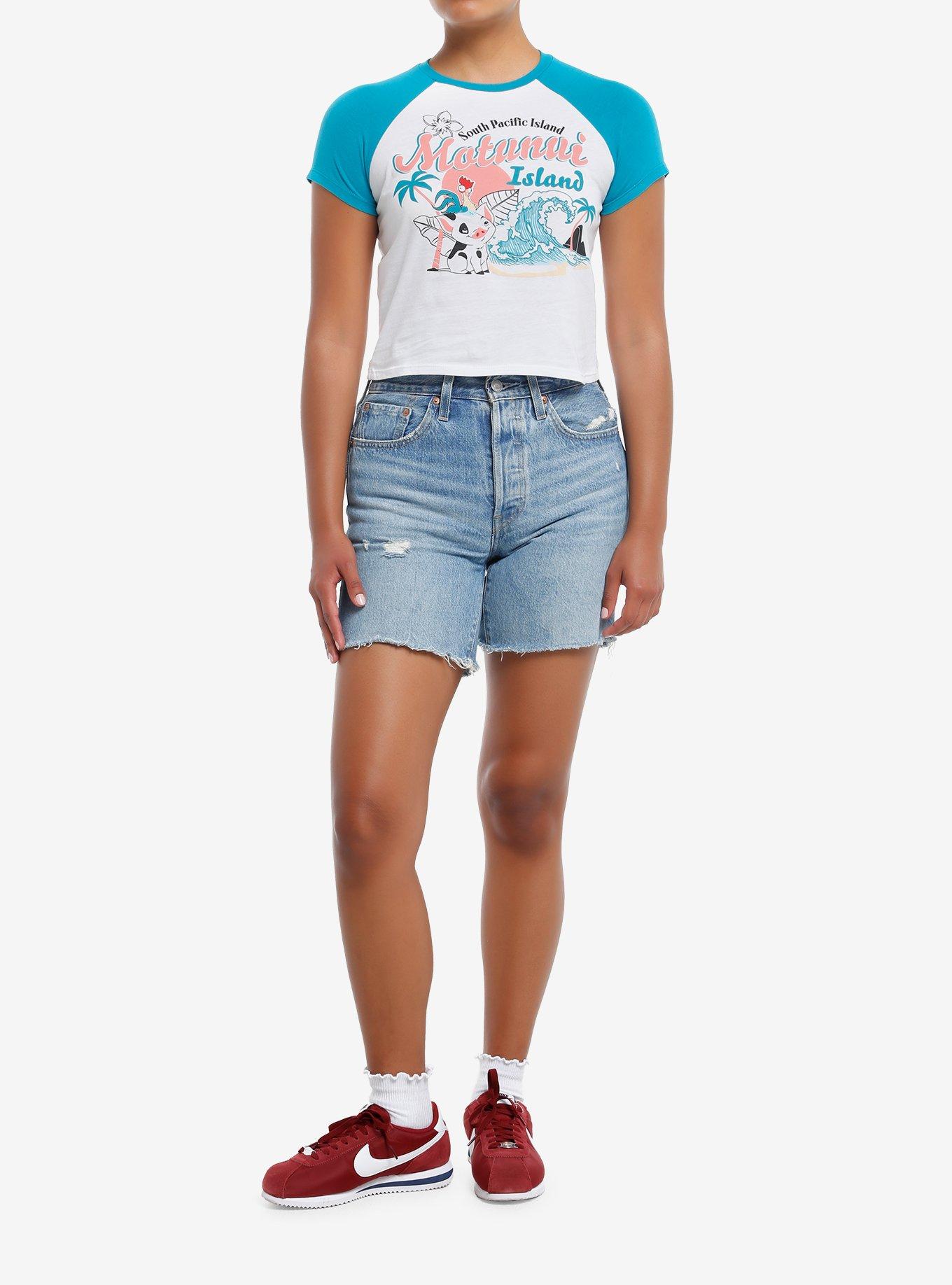 Disney Moana Pua & Hei Hei Girls Baby Raglan T-Shirt, MULTI, alternate