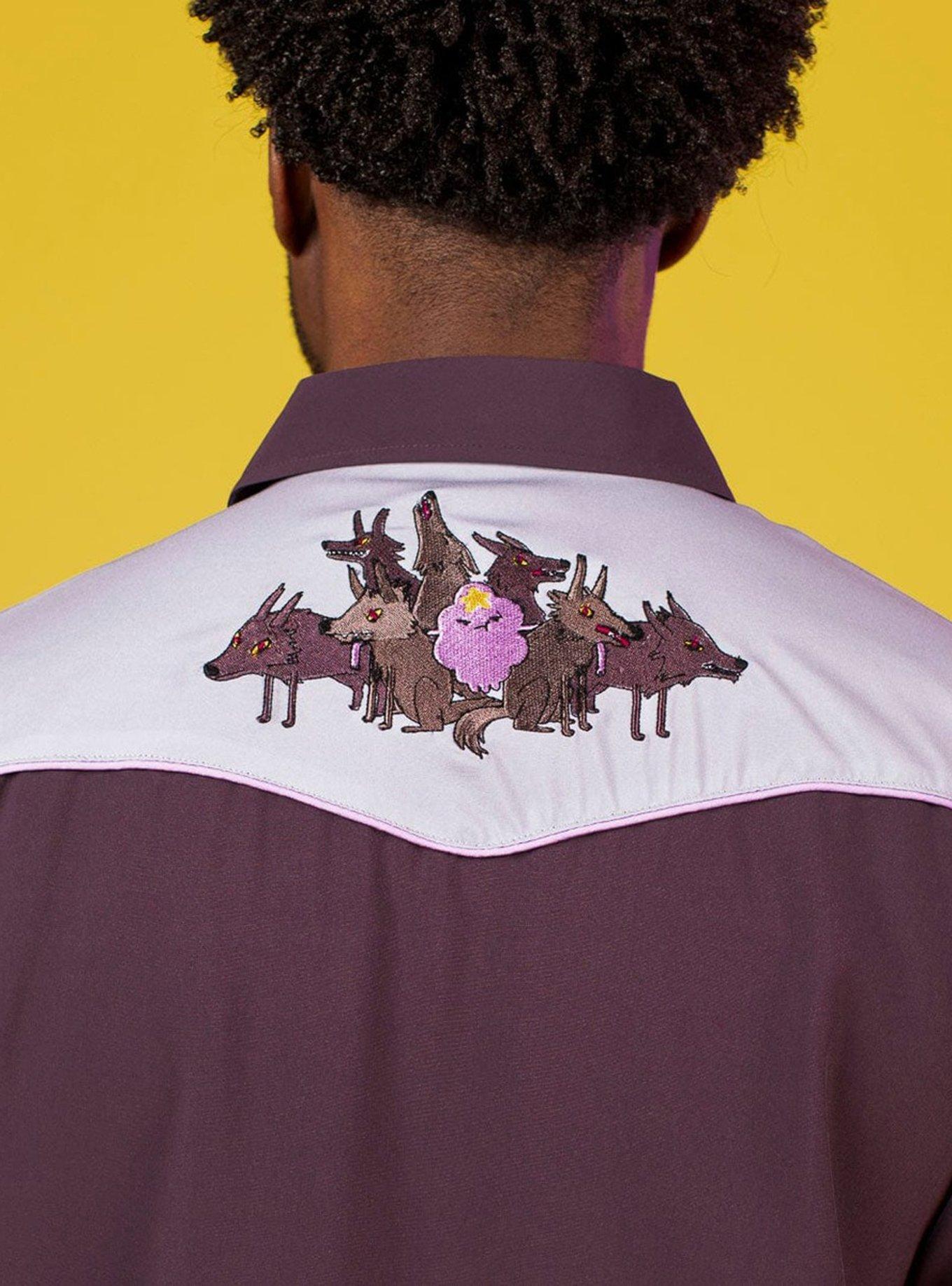 RSVLTS Adventure Time "LSP's Wolf Pack" Button-Up Shirt, PURPLE, alternate