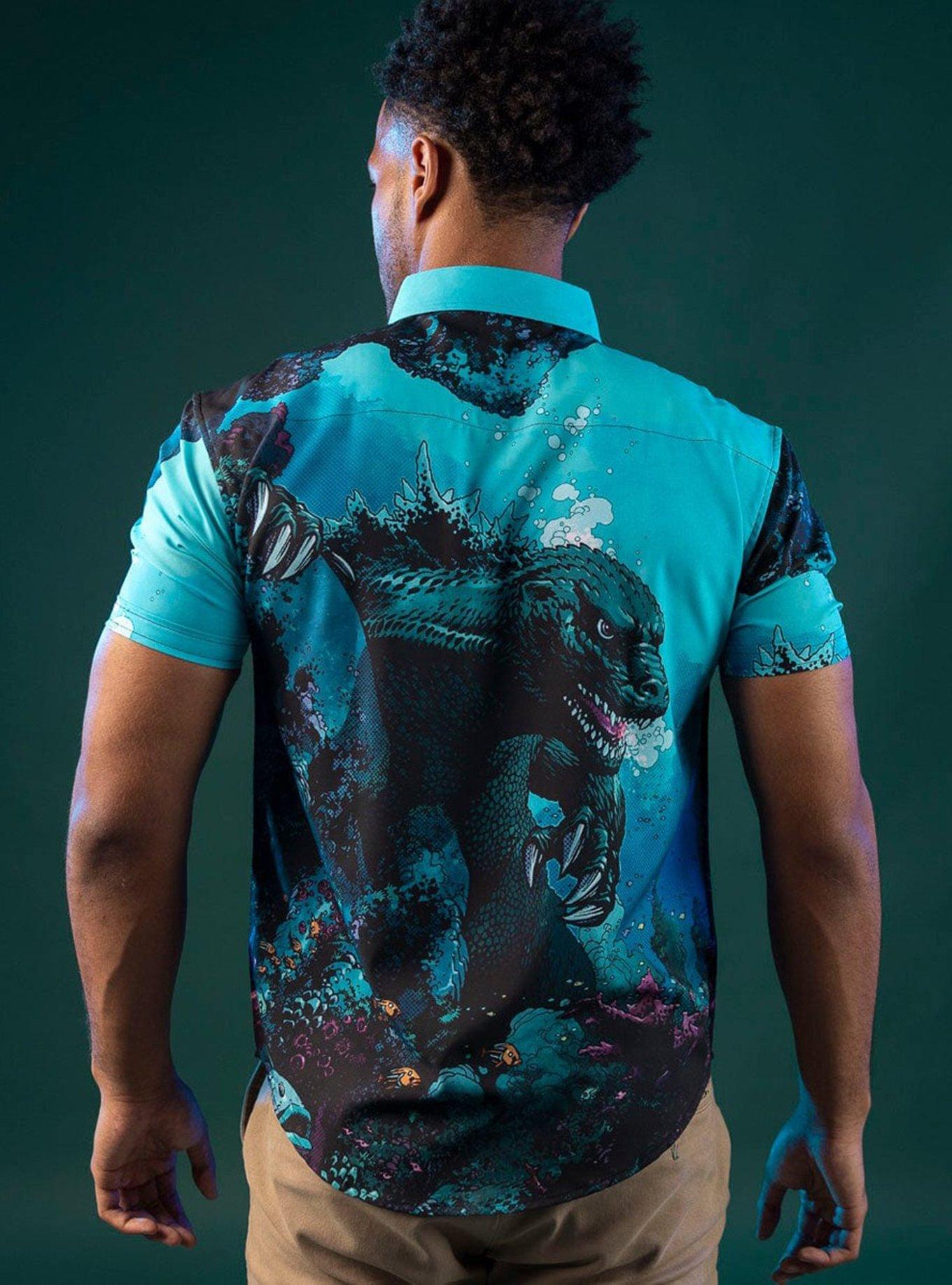 RSVLTS Godzilla "From the Depths" Button-Up Shirt, , hi-res