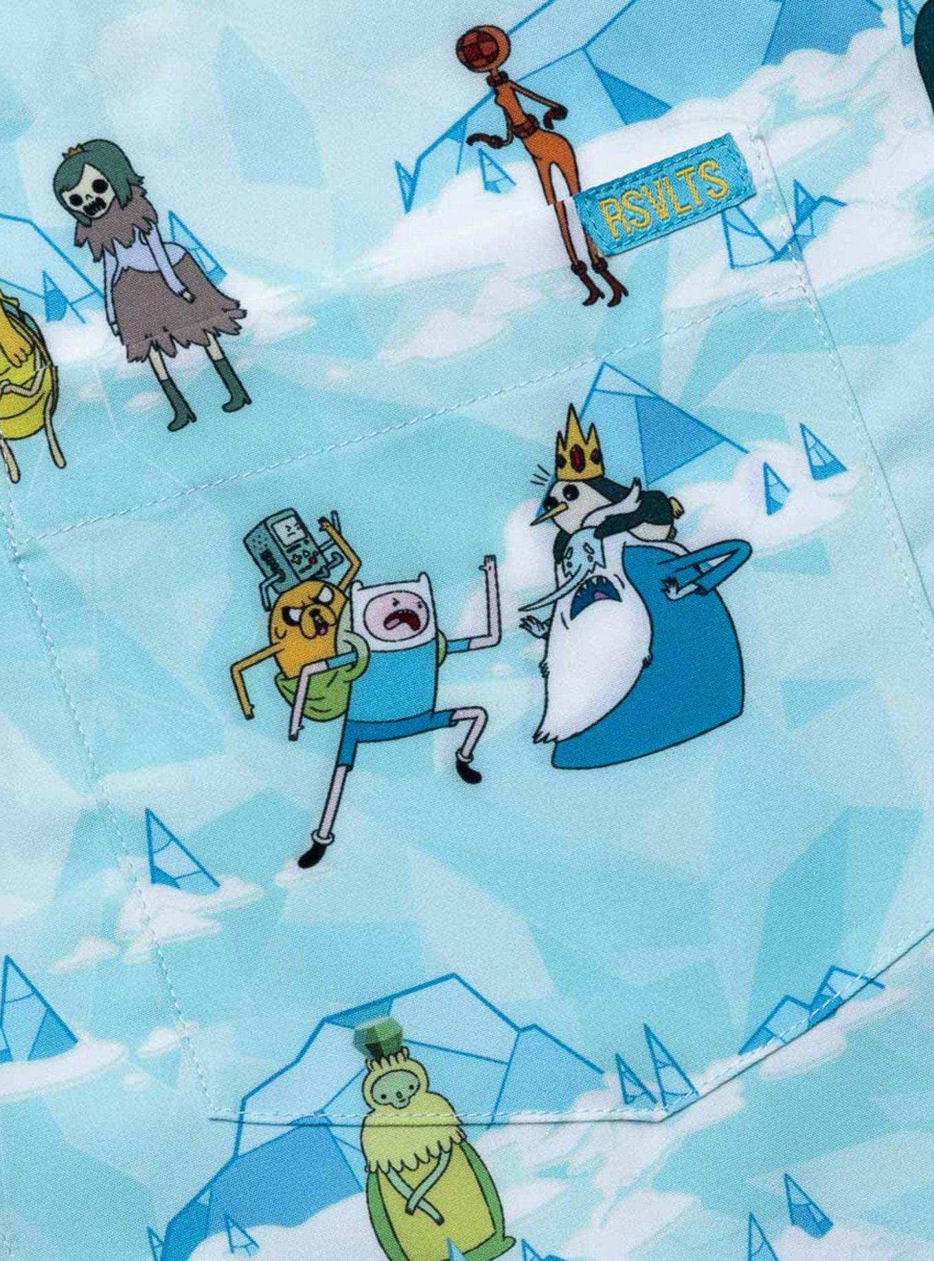 RSVLTS Adventure Time "All Hail the Ice King" Button-Up Shirt, BLUE, alternate