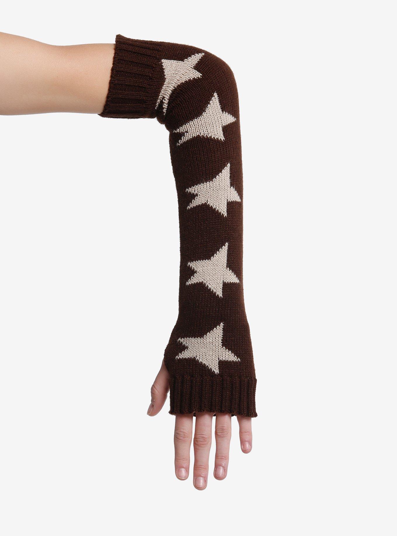 Brown Star Arm Warmers, , hi-res