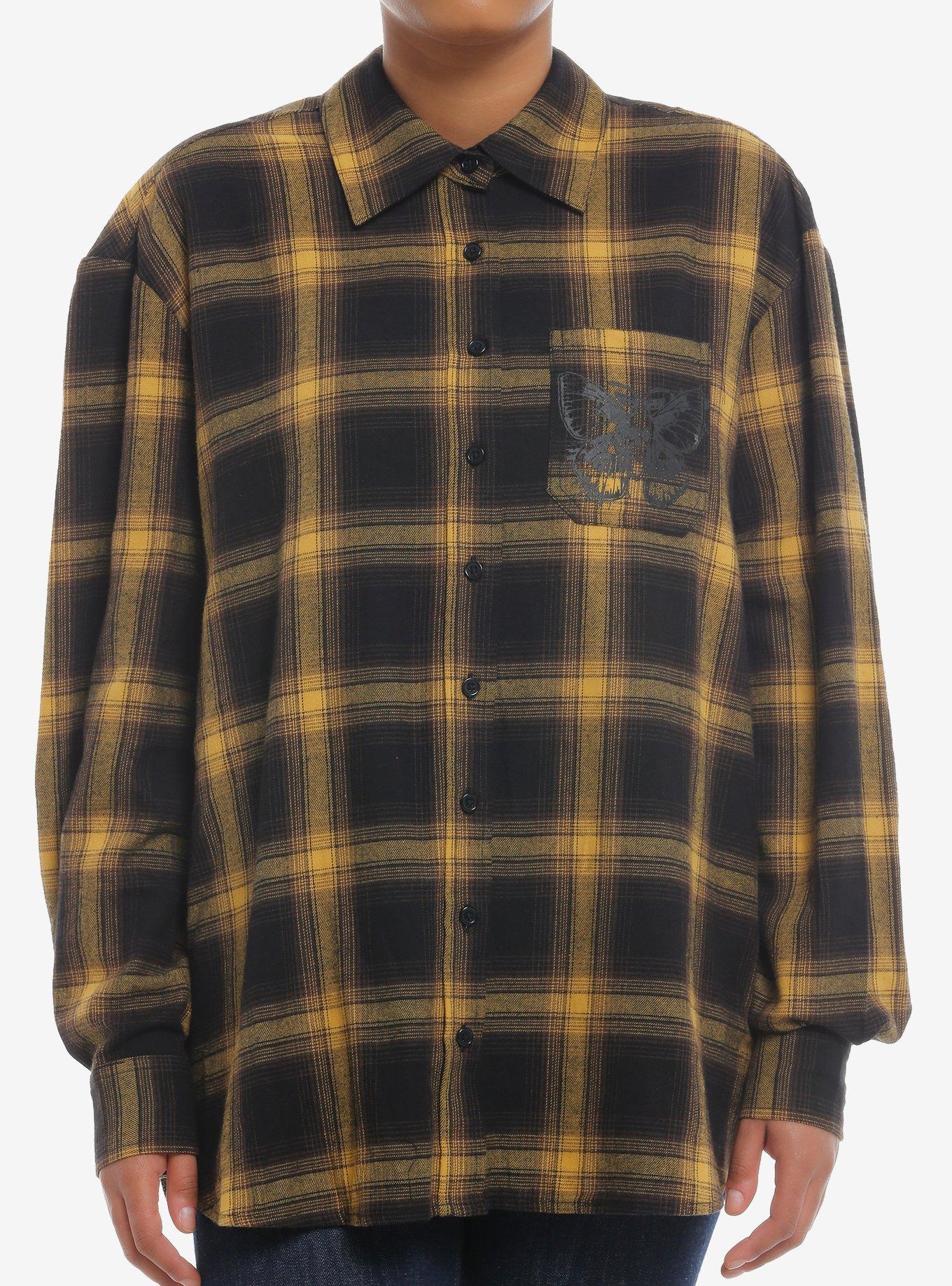 Thorn & Fable Harvest Magic Plaid Flannel Girls Button-Up, , hi-res