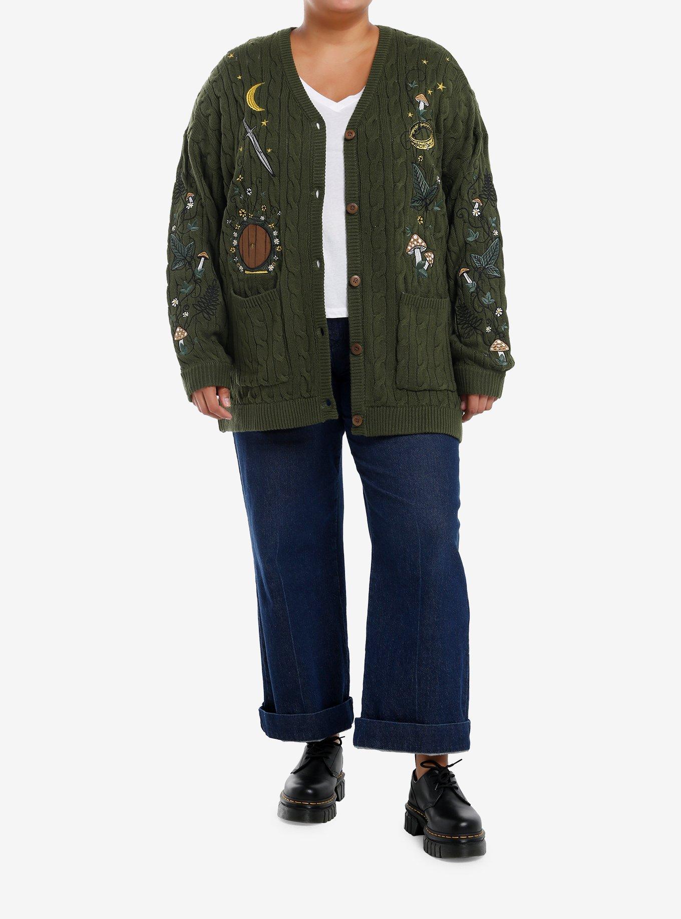 The Lord Of The Rings Icons Knit Cardigan Plus Size, MULTI, alternate