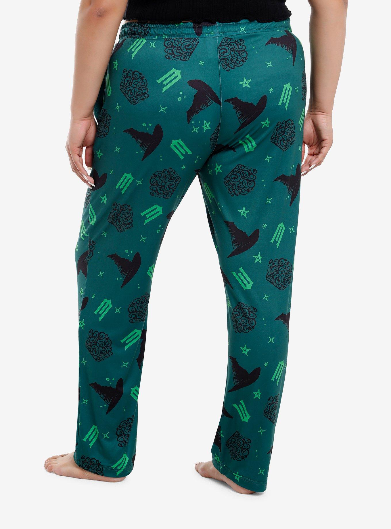 Wicked Elphaba Icons Pajama Pants Plus Size, GREEN, alternate