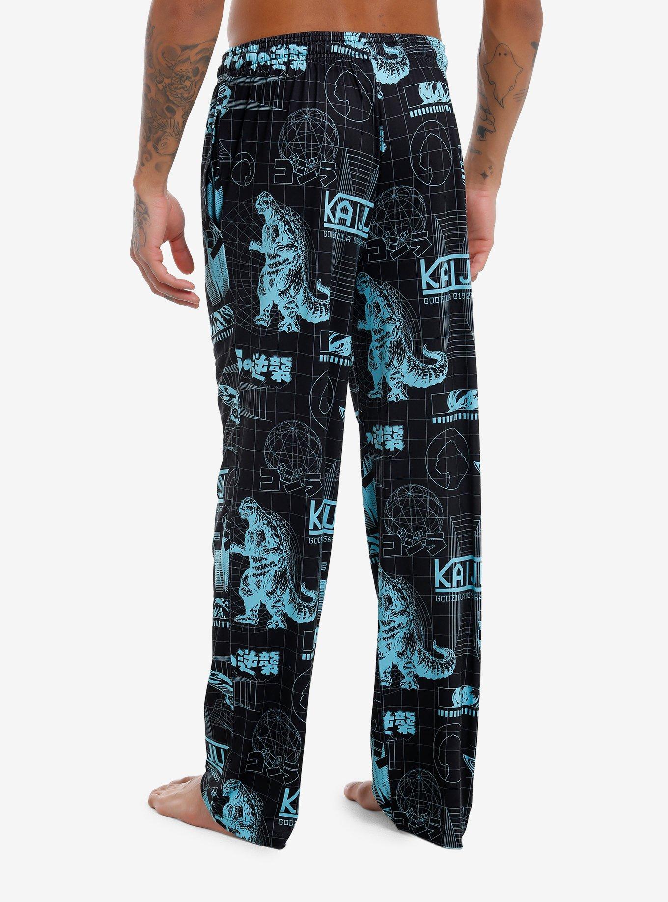Godzilla Kaiju Pajama Pants, BLUE, alternate