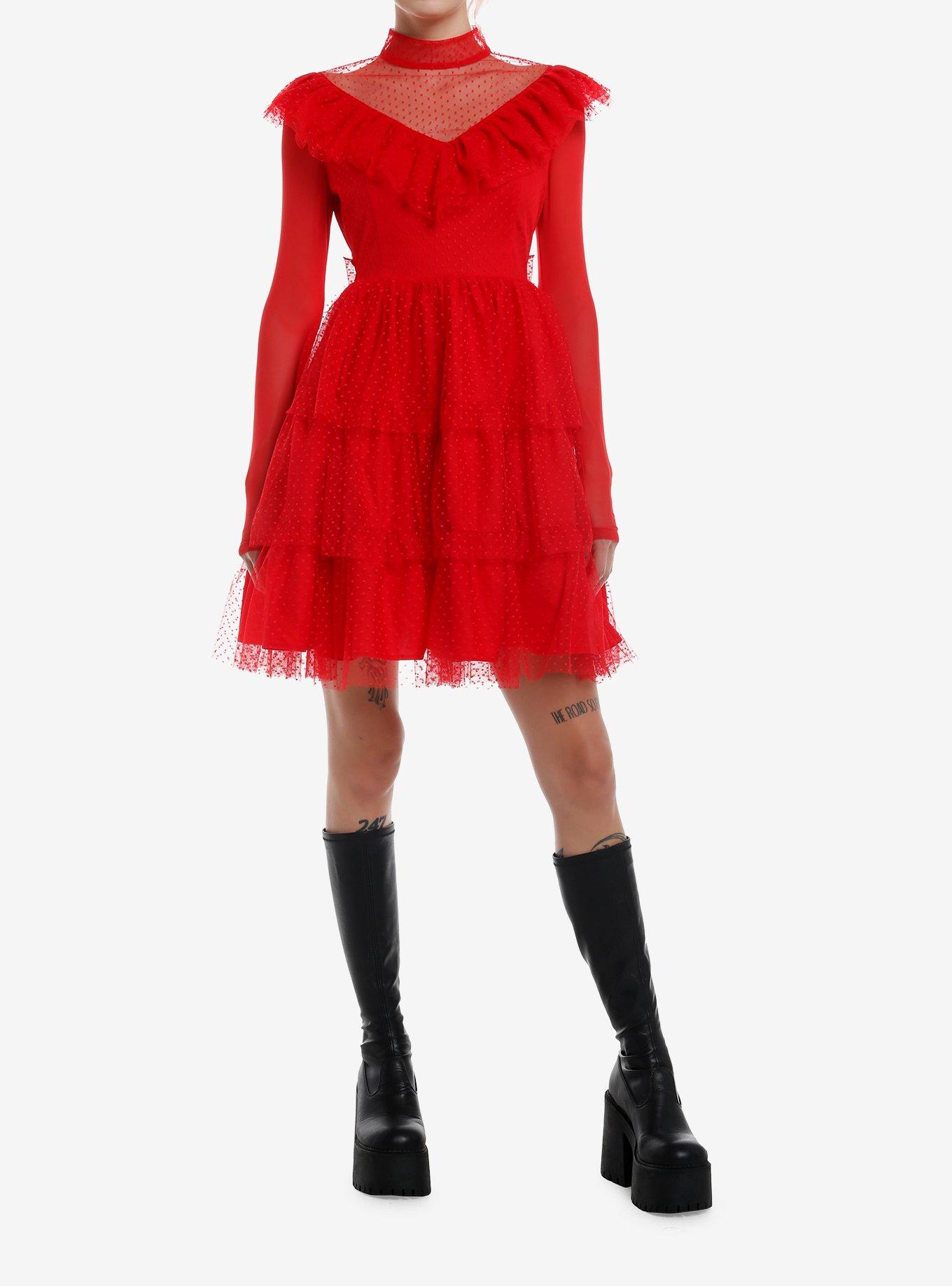 Beetlejuice Lydia Deetz Red Dress, RED, alternate