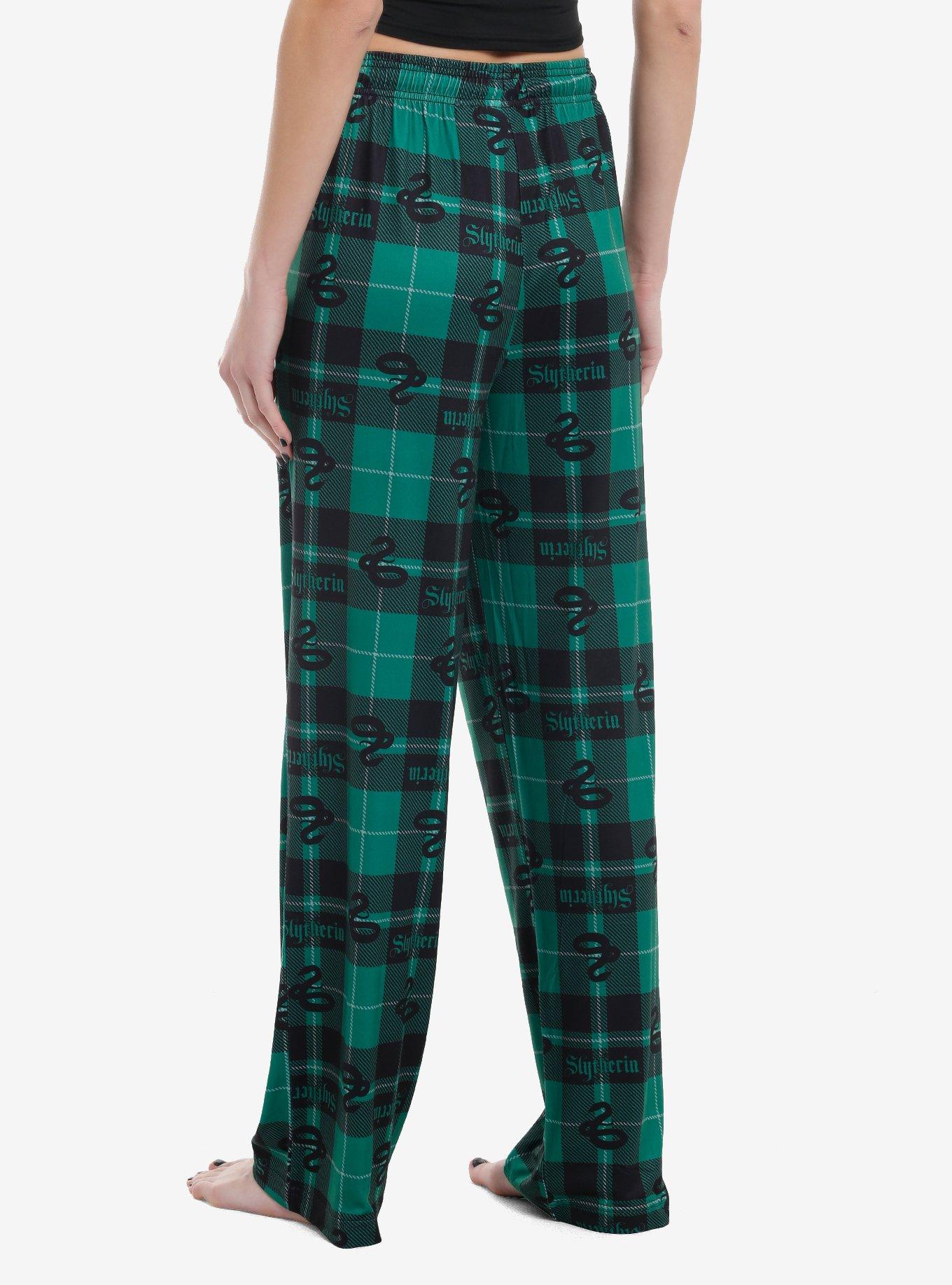 Harry Potter Slytherin Plaid Pajama Pants, , hi-res