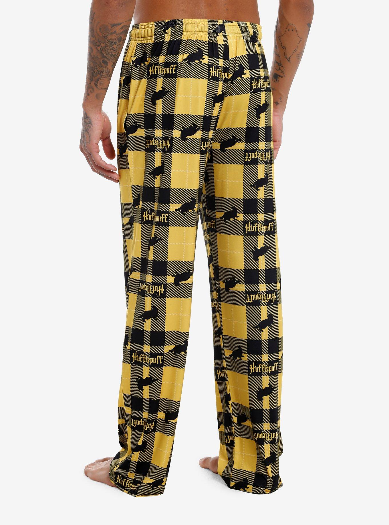 Harry Potter Hufflepuff Plaid Pajama Pants, , hi-res