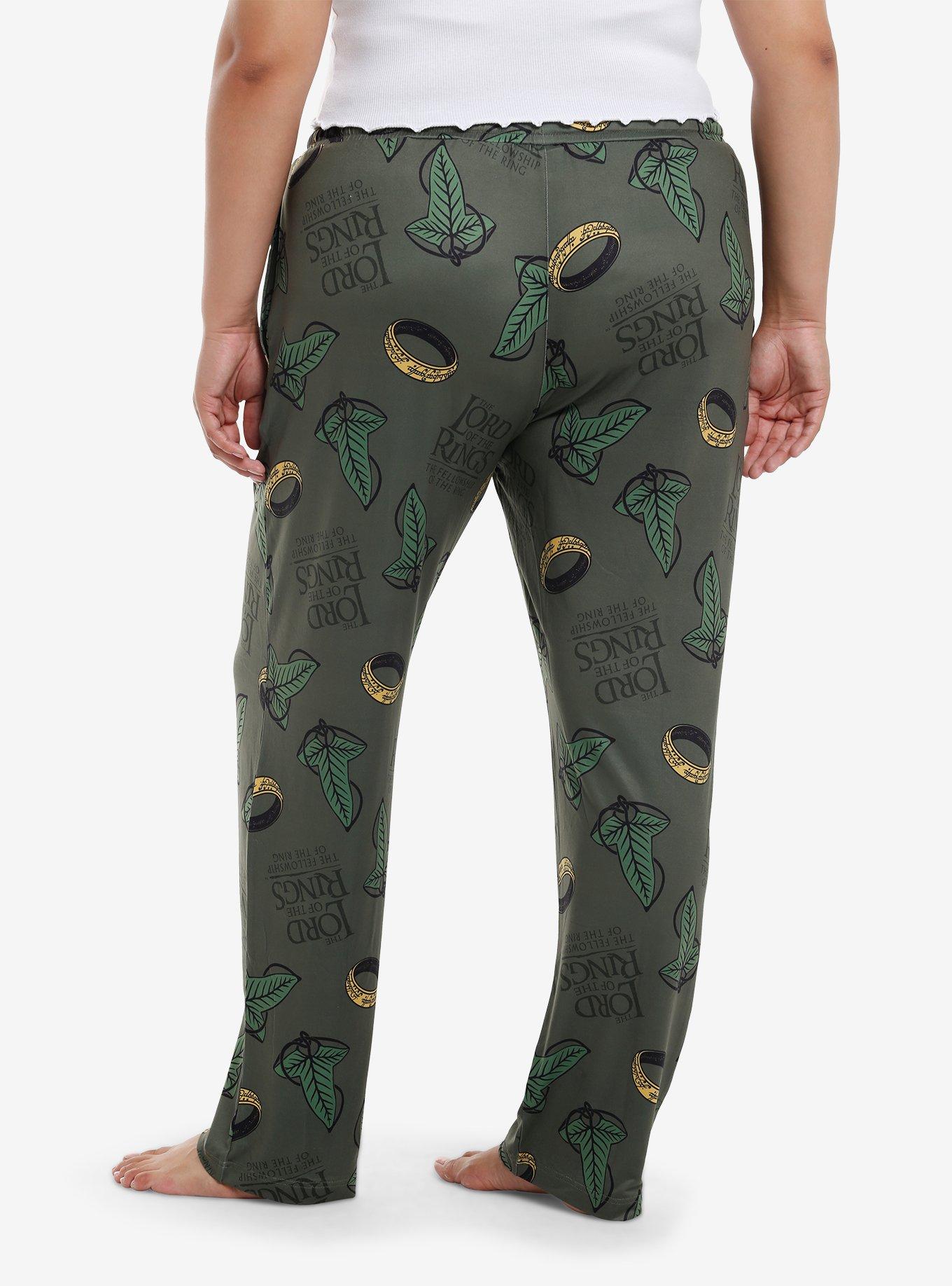 The Lord Of The Rings Leaf & Ring Pajama Pants Plus Size, MULTI, alternate