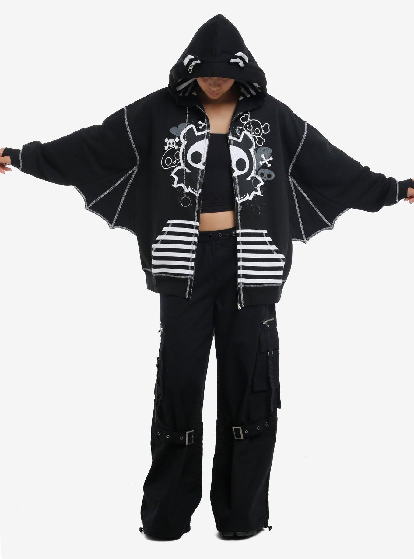 Skelanimals Diego Bat Wing Girls Hoodie, MULTI, alternate