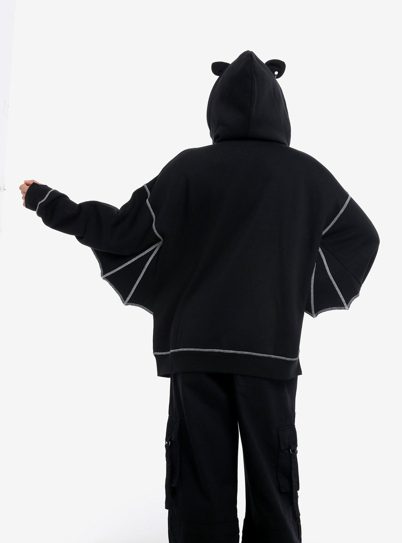 Skelanimals Diego Bat Wing Girls Hoodie, MULTI, alternate