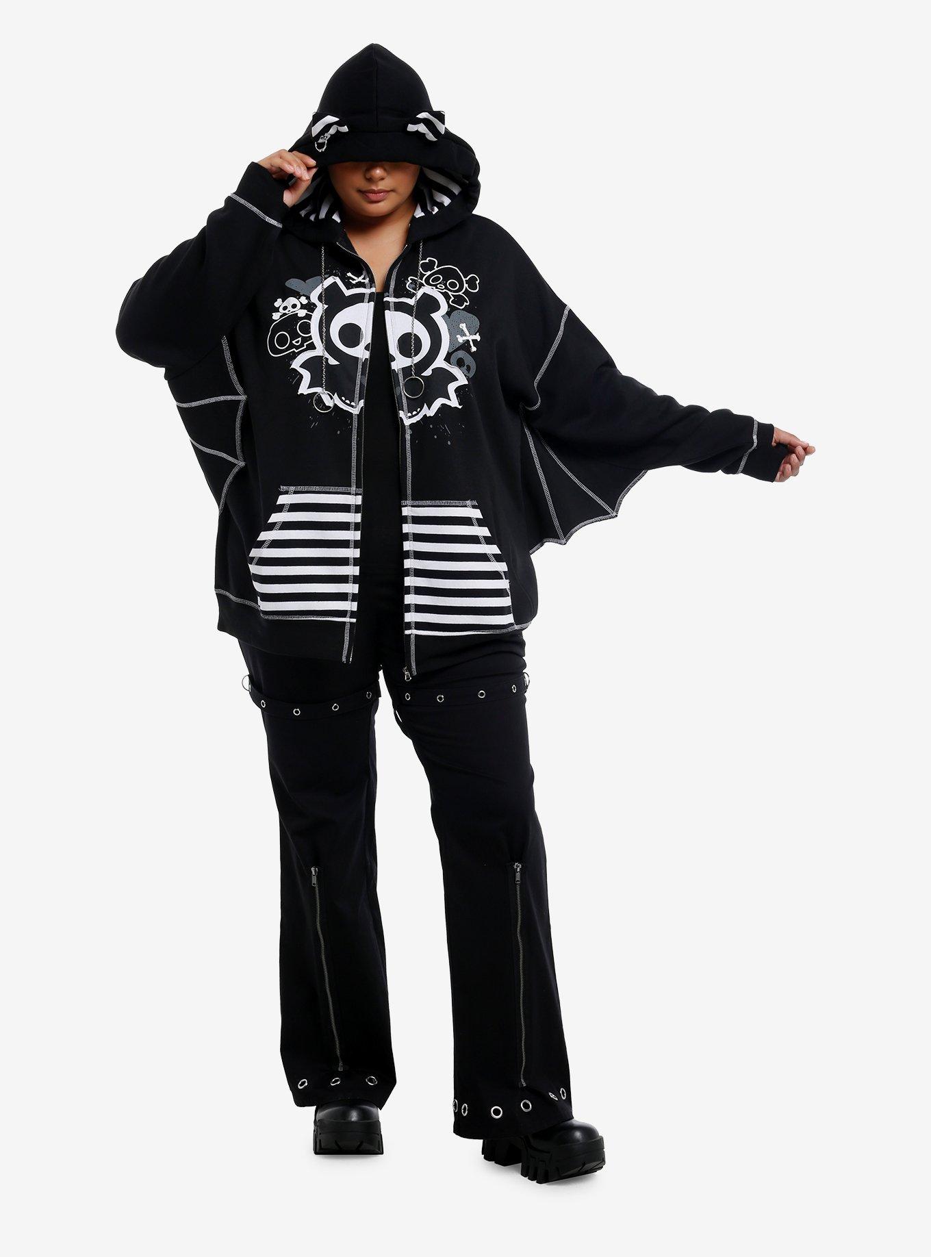 Skelanimals Diego Bat Wing Girls Hoodie Plus Size, MULTI, alternate
