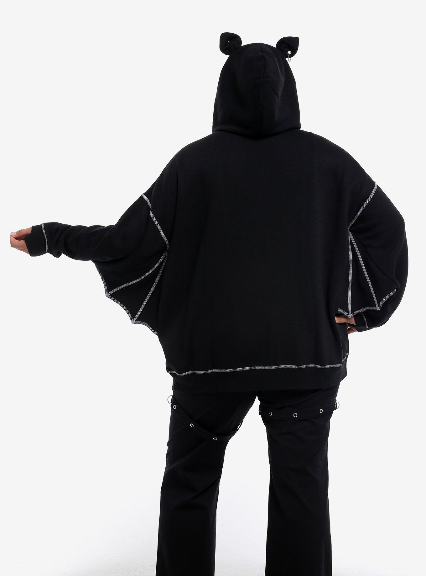 Skelanimals Diego Bat Wing Girls Hoodie Plus Size, MULTI, alternate