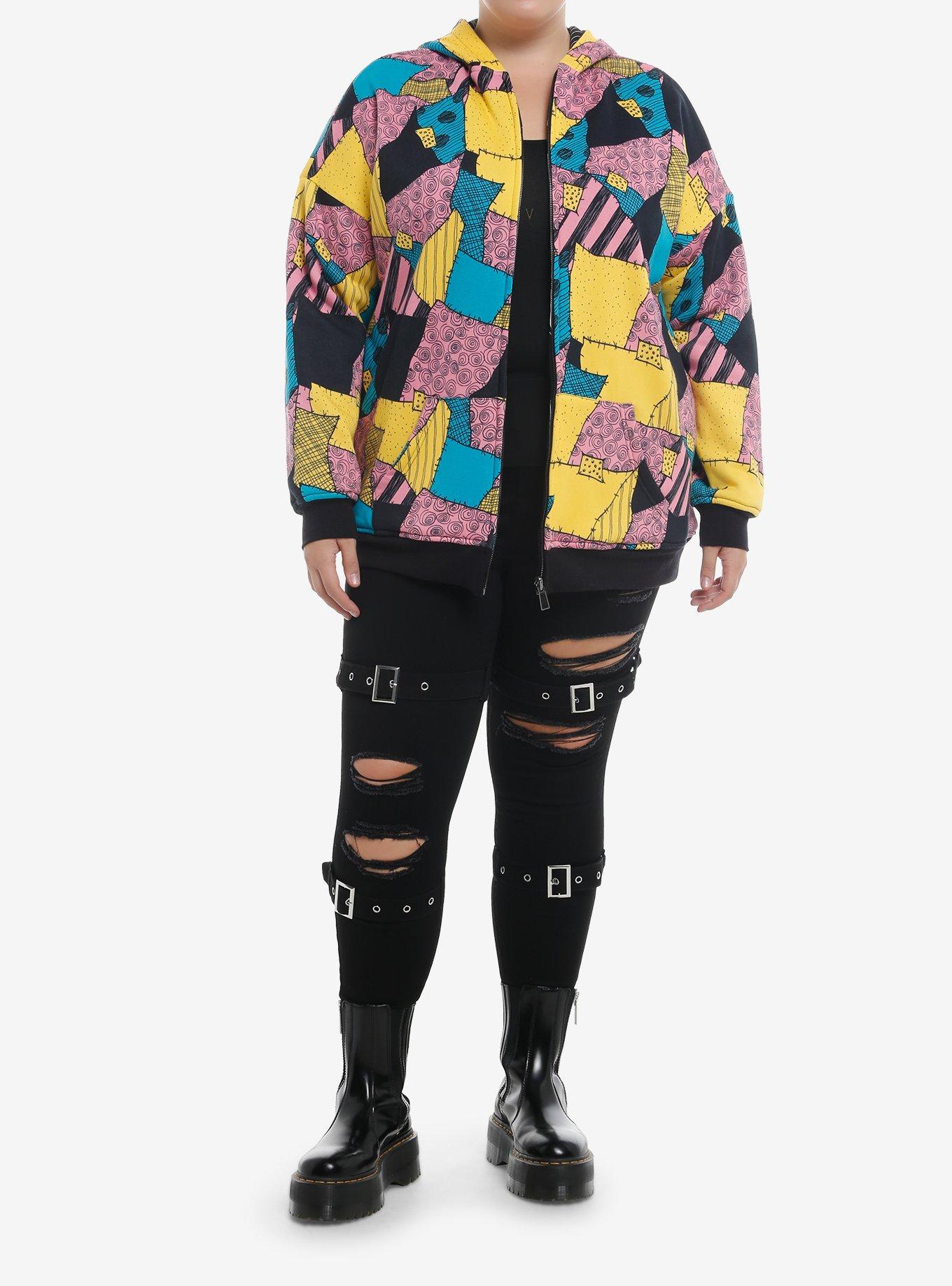 The Nightmare Before Christmas Jack & Sally Girls Reversible Hoodie Plus Size, MULTI, alternate