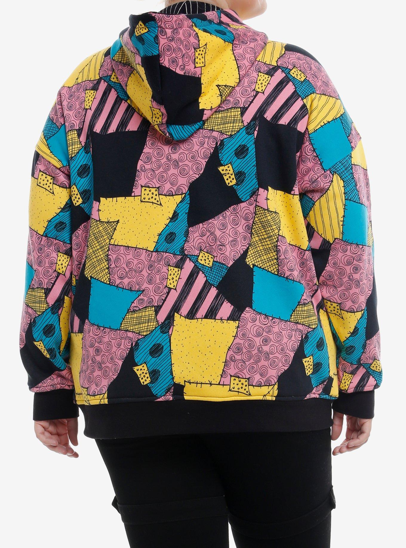 The Nightmare Before Christmas Jack & Sally Girls Reversible Hoodie Plus Size, MULTI, alternate