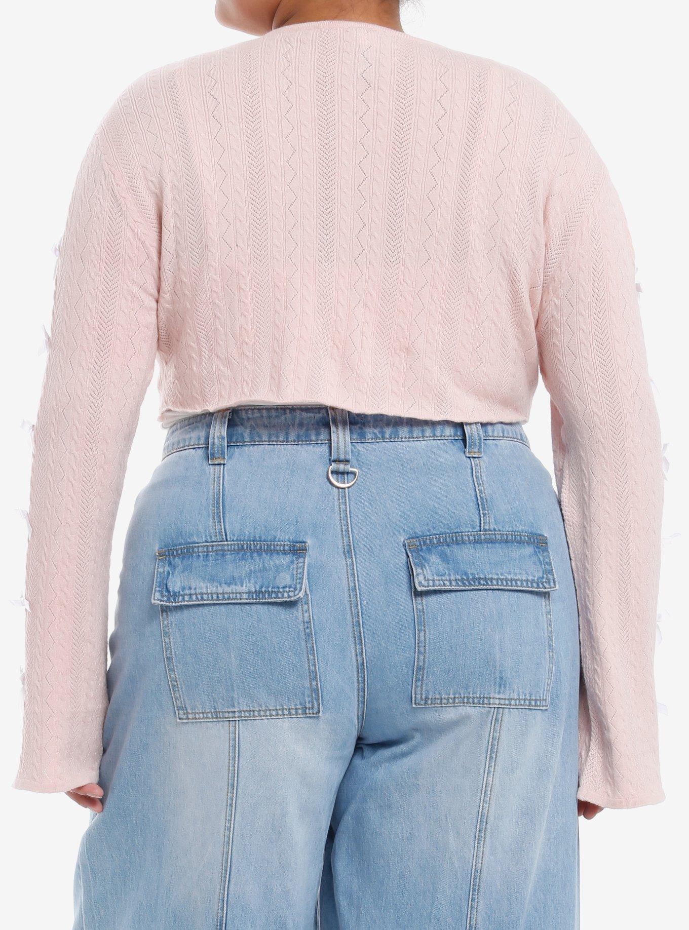 My Melody Pastel Bow Bolero Girls Crop Long-Sleeve Top Plus Size, MULTI, alternate