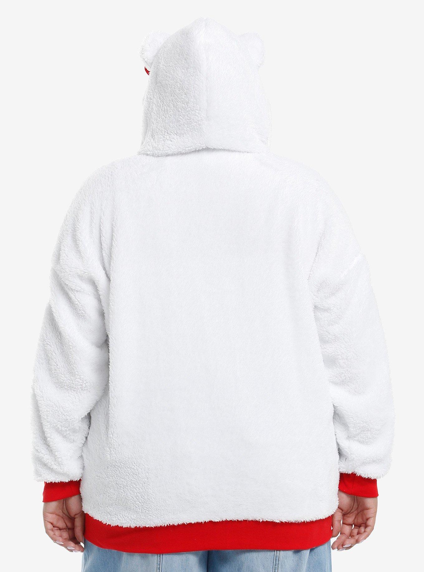 Hello Kitty 3D Ears Patch Girls Sherpa Hoodie Plus Size, MULTI, alternate