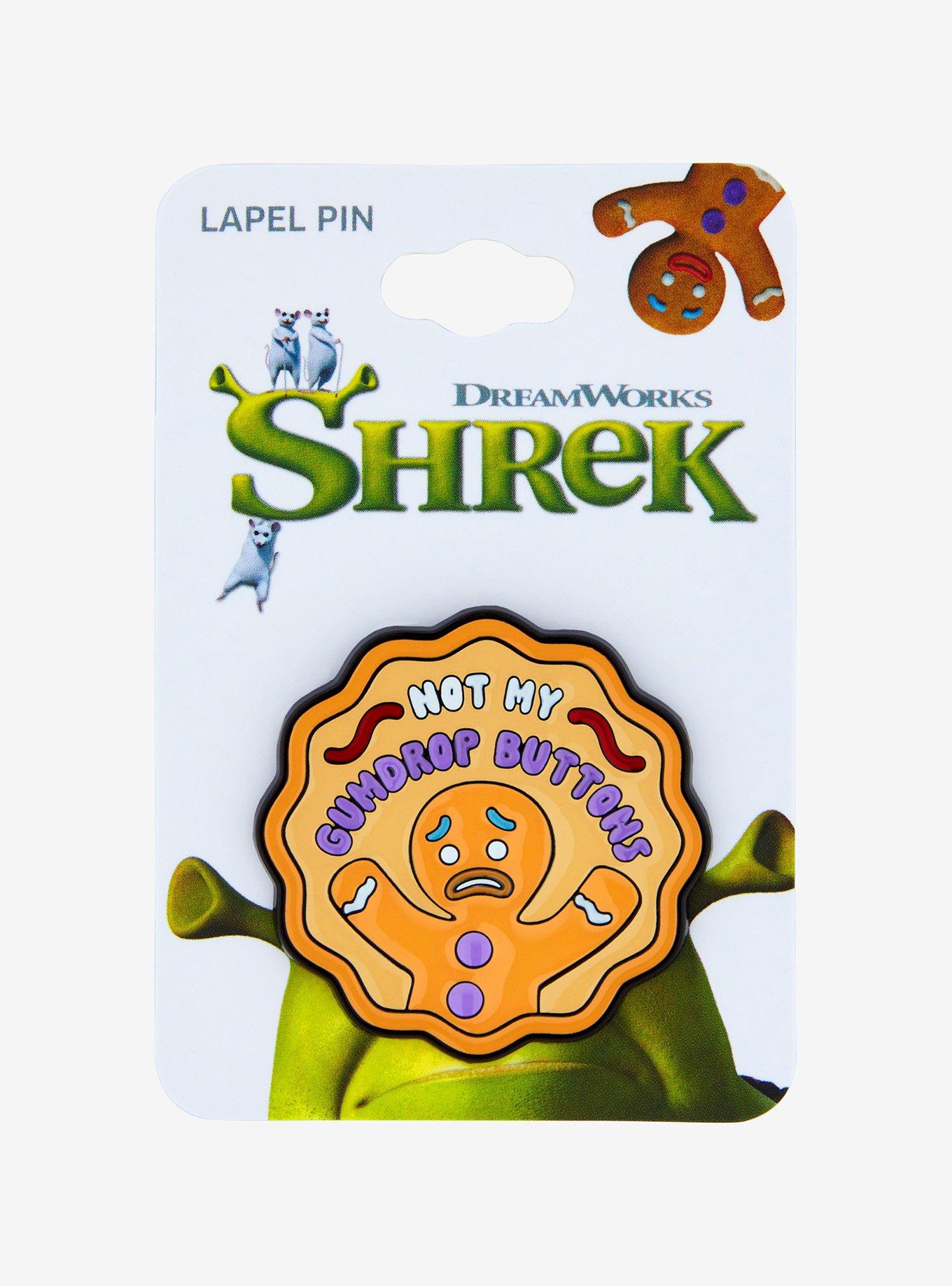 Shrek Gingy Gumdrop Buttons Enamel Pin - BoxLunch Exclusive, , alternate