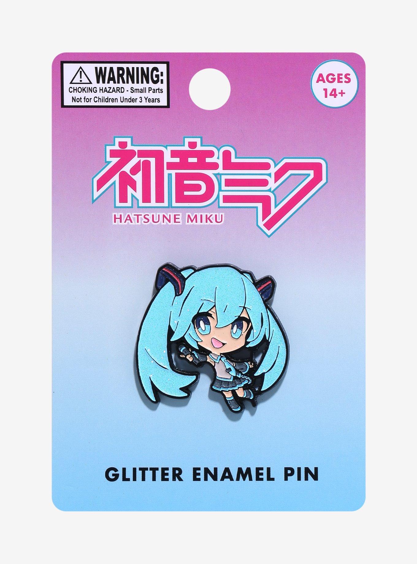 Vocaloid Hatsune Miku Glitter Enamel Pin - BoxLunch Exclusive, , hi-res