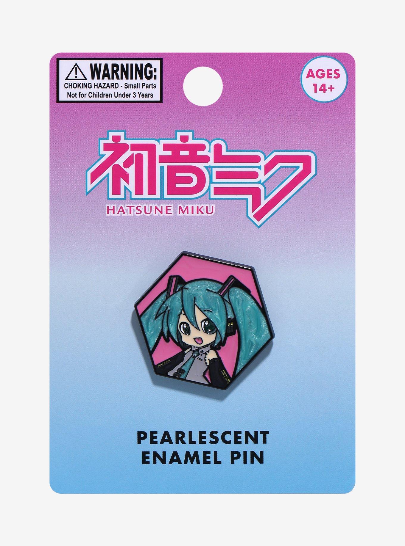 Vocaloid Hatsune Miku Pearlescent Frame Enamel Pin - BoxLunch Exclusive, , hi-res