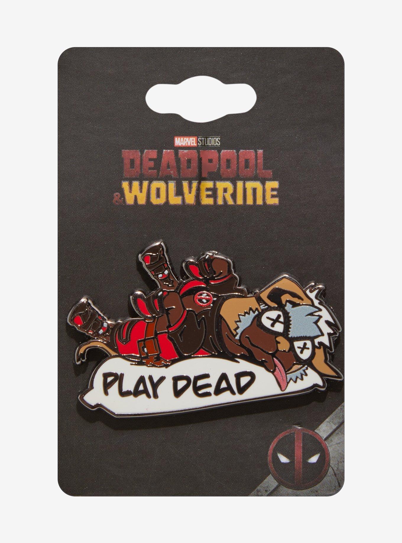 Marvel Deadpool & Wolverine Dogpool Play Dead Enamel Pin, , alternate