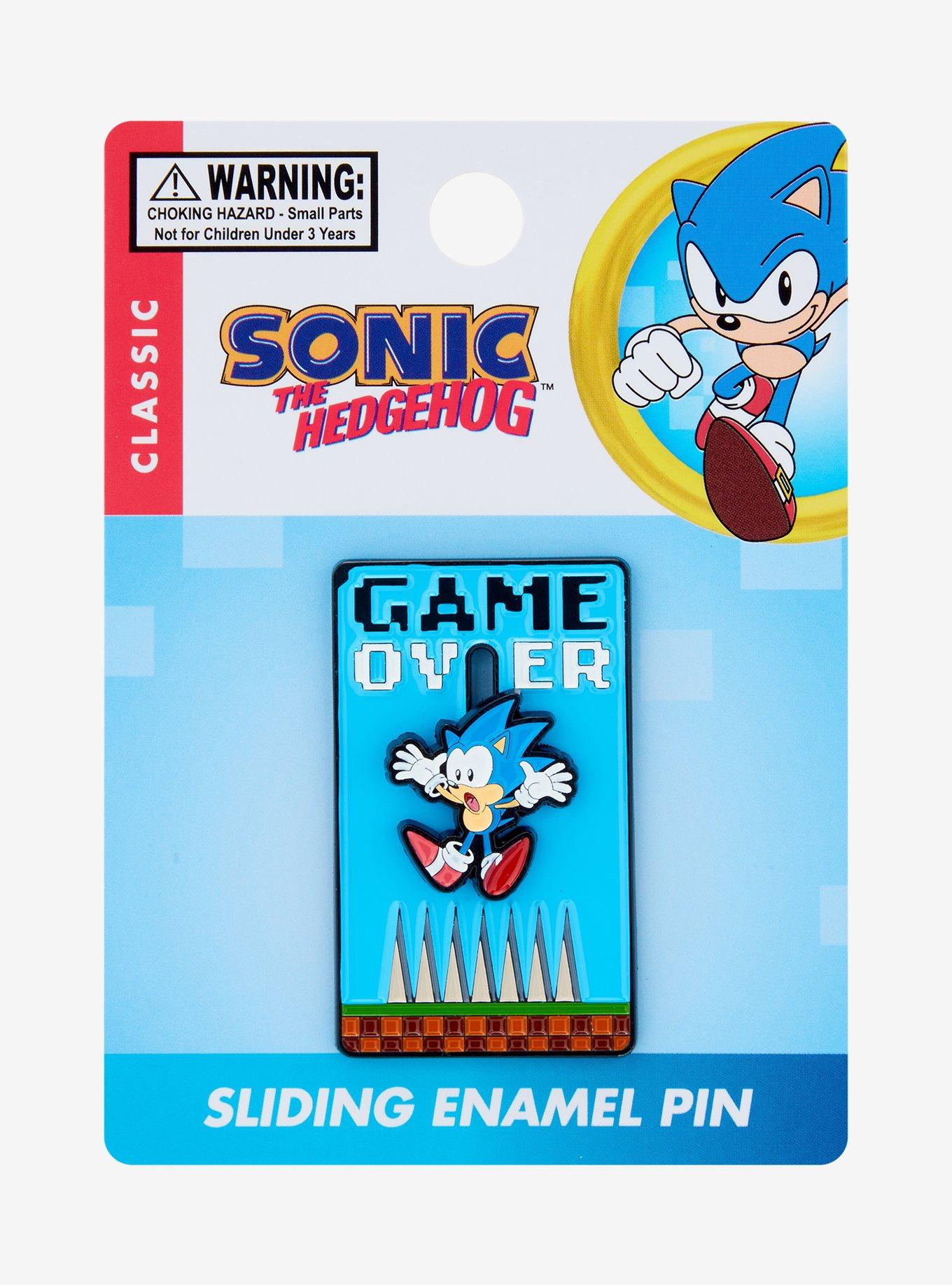 Sonic the Hedgehog Game Over Sliding Enamel Pin, , alternate