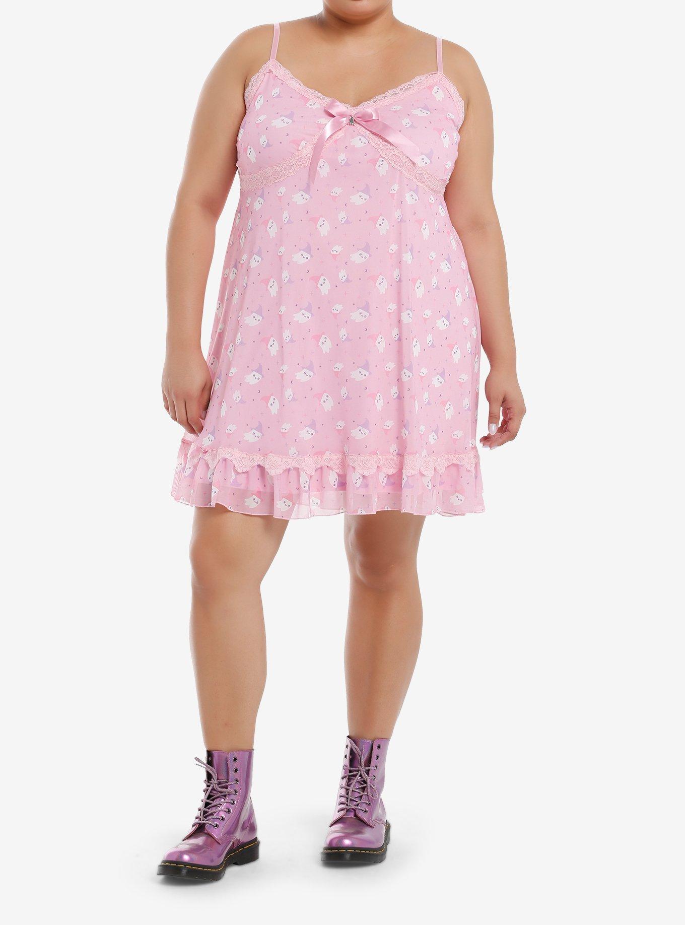 Sweet Society Pink Ghost Cami Dress Plus