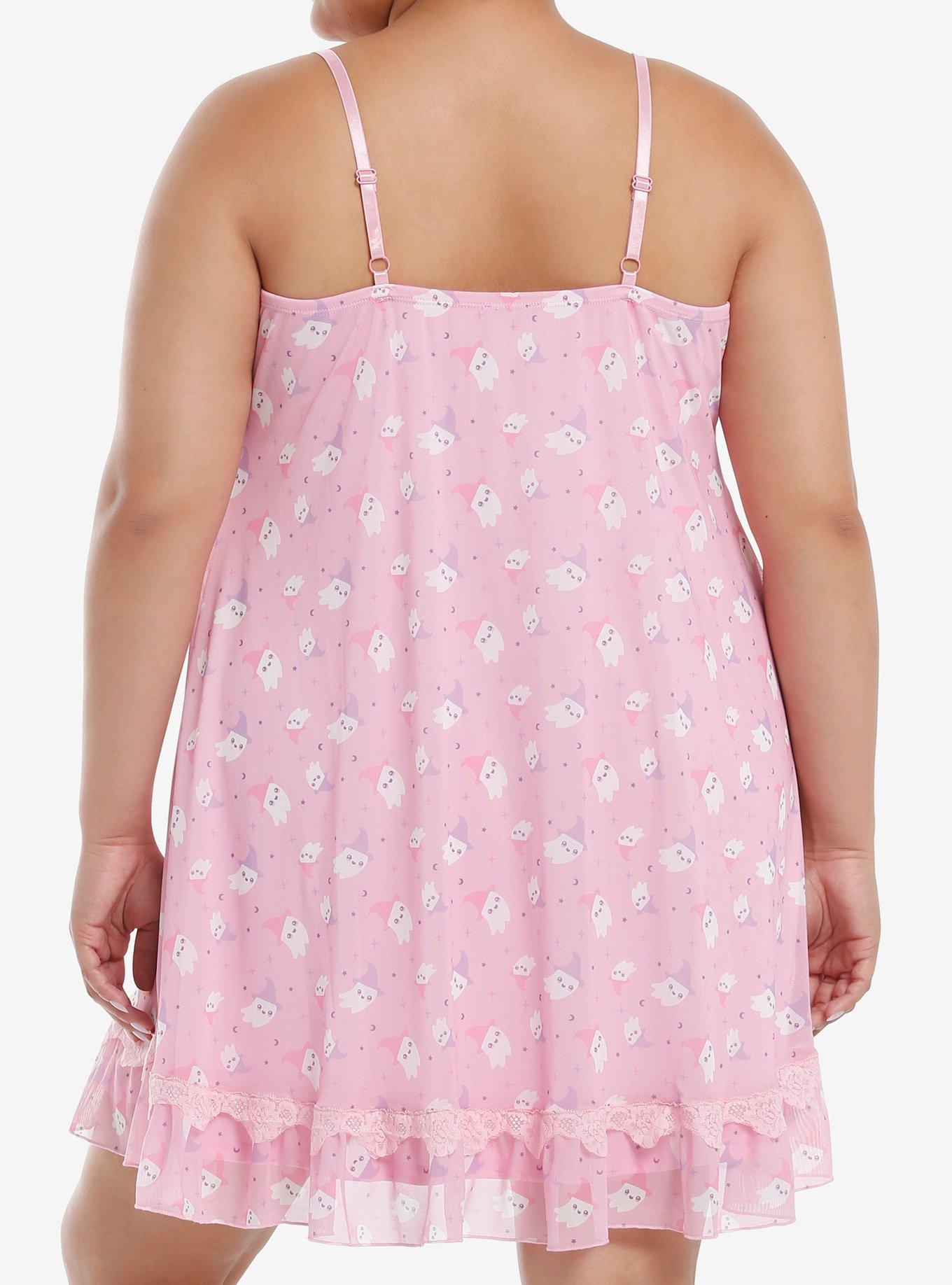 Sweet Society Pink Ghost Cami Dress Plus Size, PURPLE, alternate