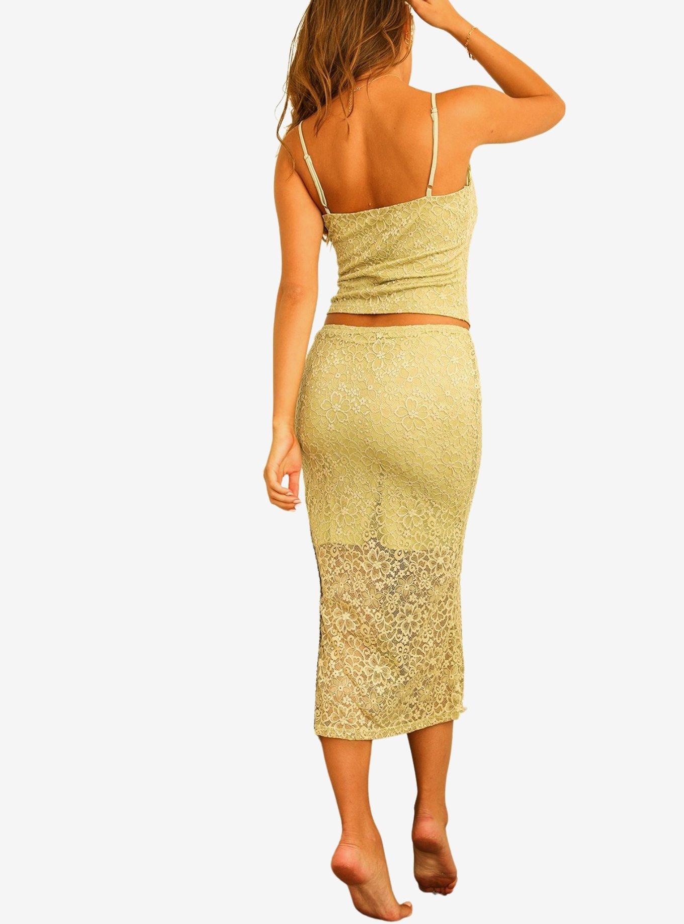 Dippin' Daisy's Supernova Skirt Pea Green, GREEN, alternate