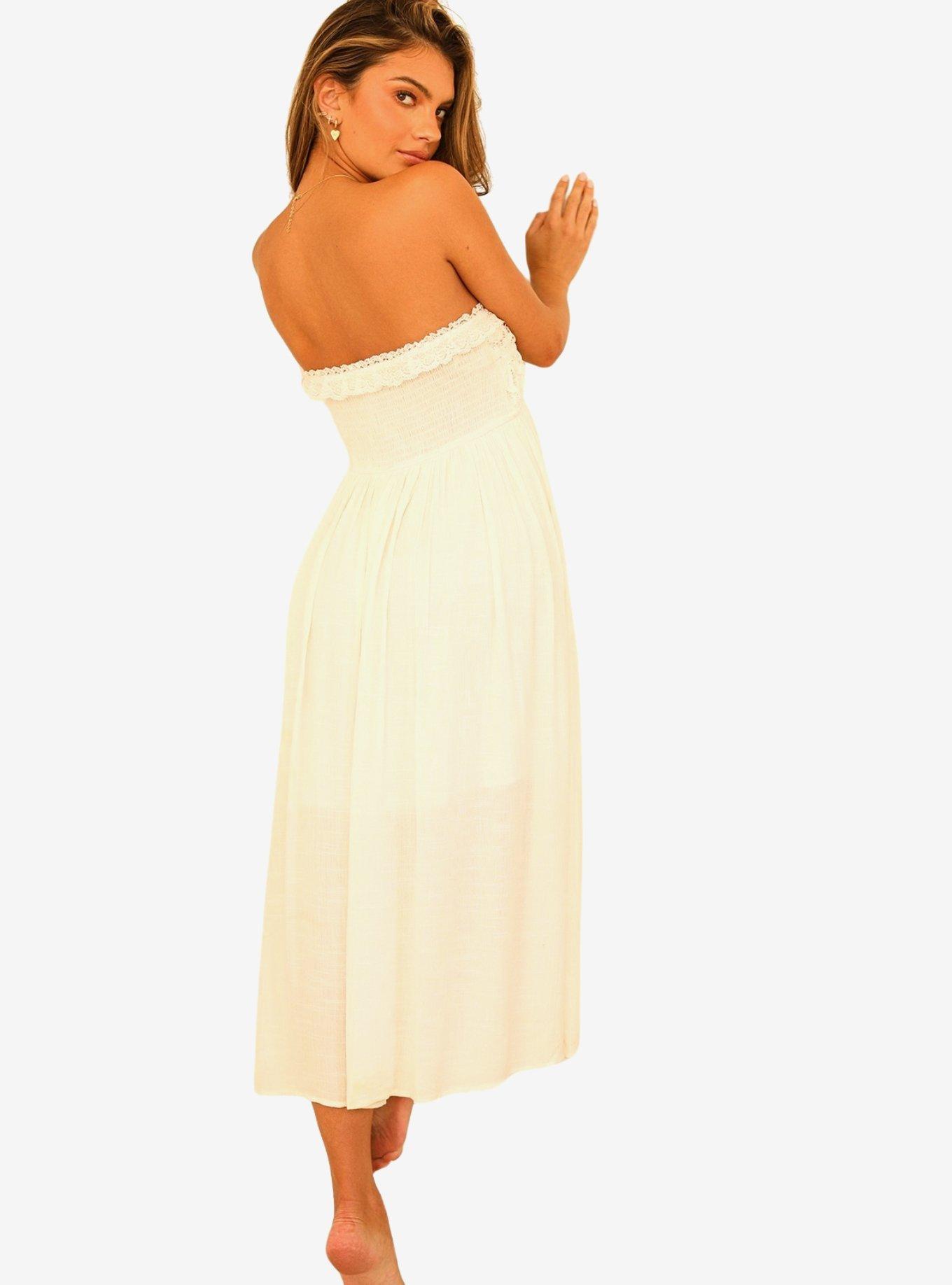Dippin' Daisy's Moonflower Skirt Dove, BRIGHT WHITE, alternate