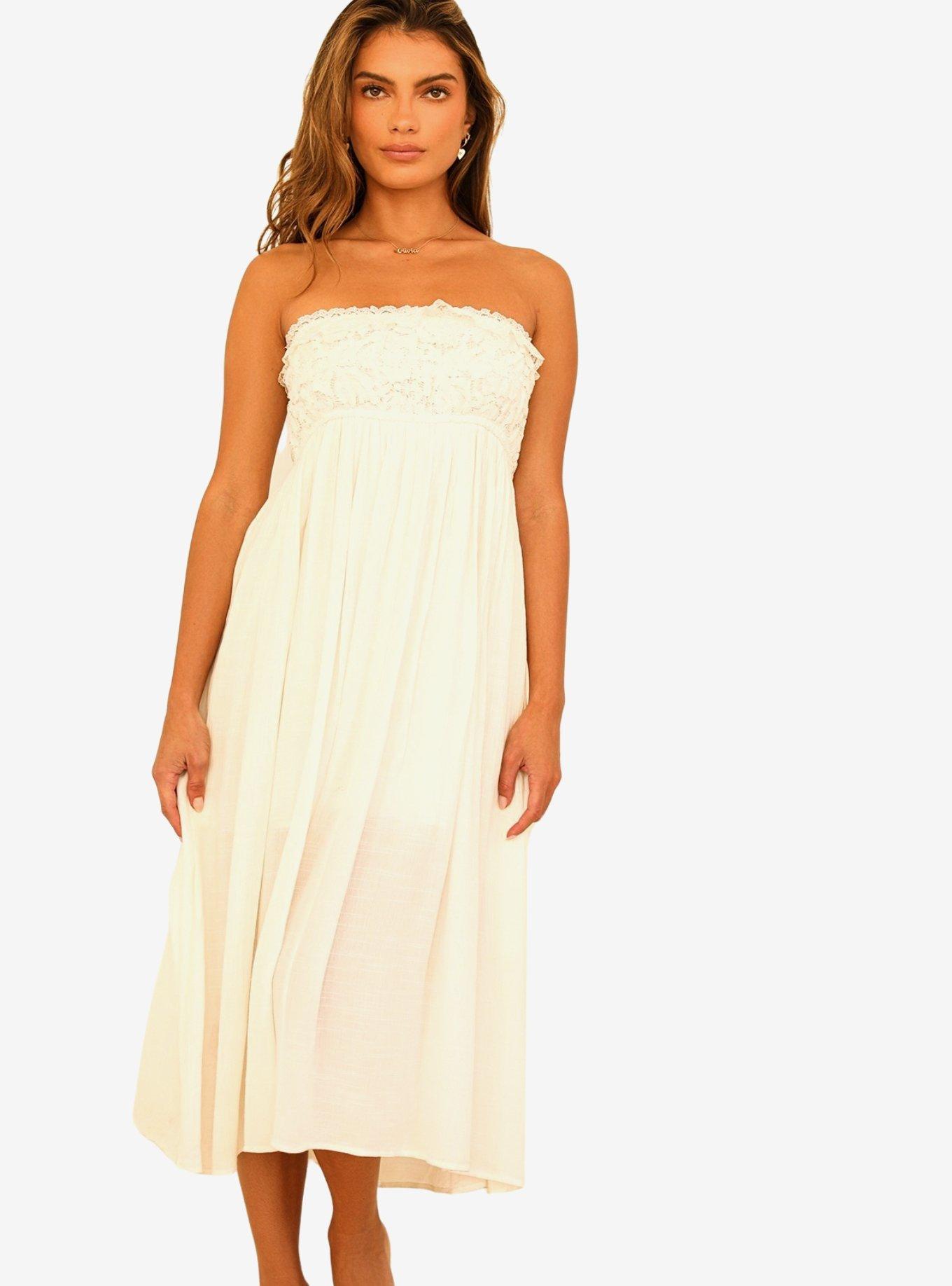 Dippin' Daisy's Moonflower Skirt Dove, BRIGHT WHITE, alternate