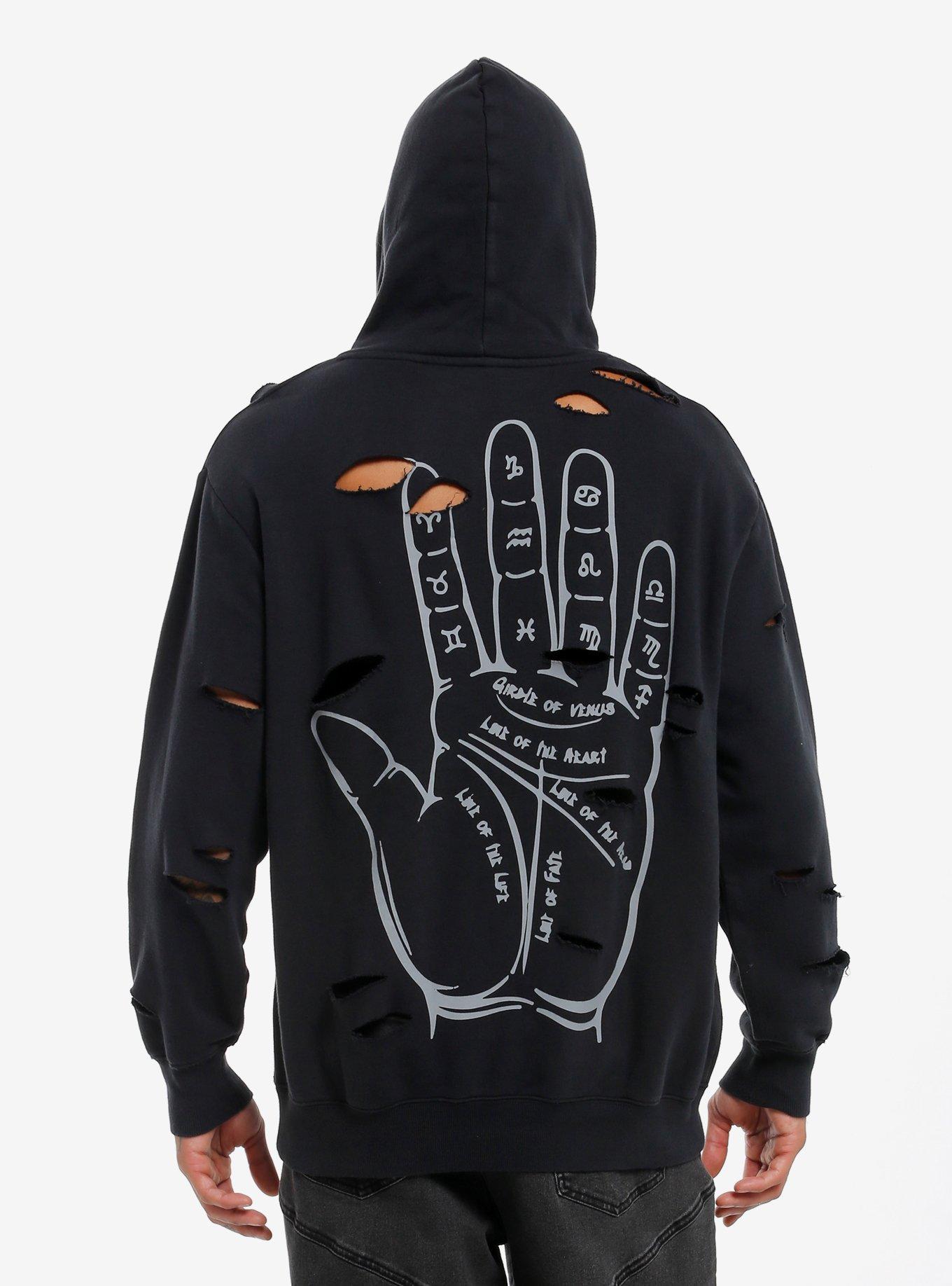 Good Bye Mystic Symbols Destructed Hoodie, , hi-res