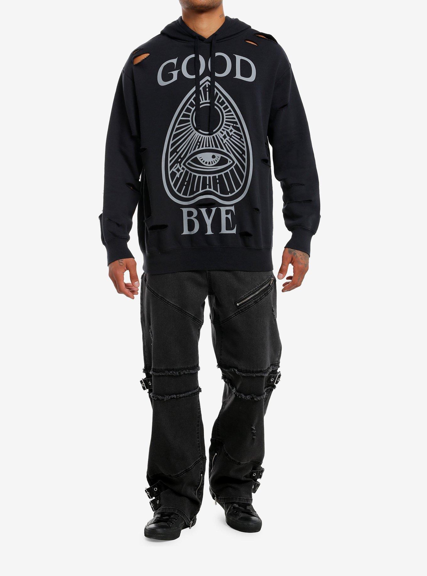 Good Bye Mystic Symbols Destructed Hoodie, , alternate