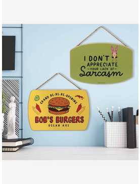 Bob's Burgers Lack of Sarcasm Louise Belcher Hanging Wood Wall Decor, , hi-res
