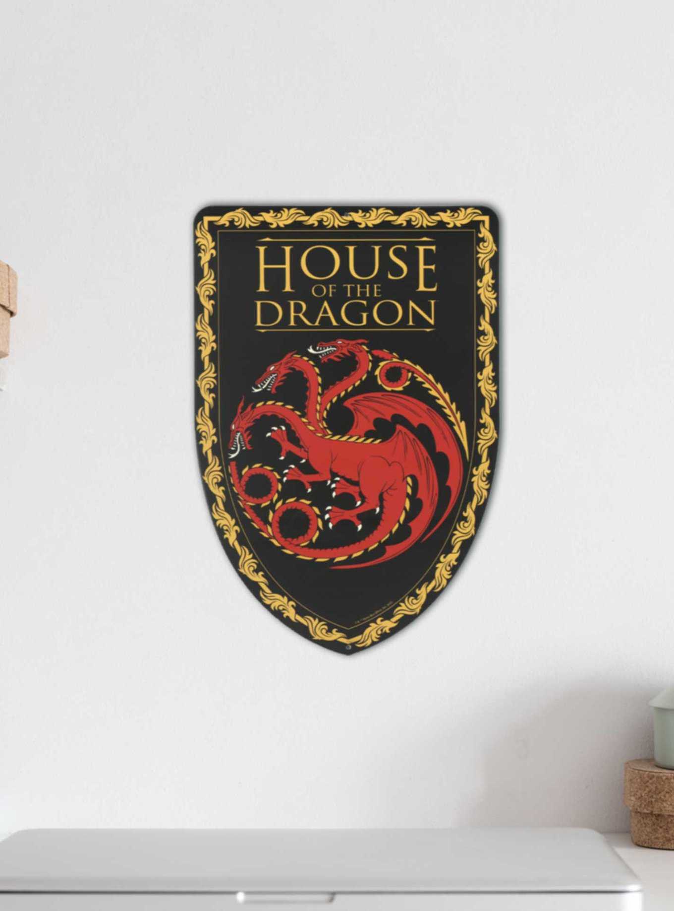 House of the Dragon Team Black Shield Logo Metal Sign, , hi-res