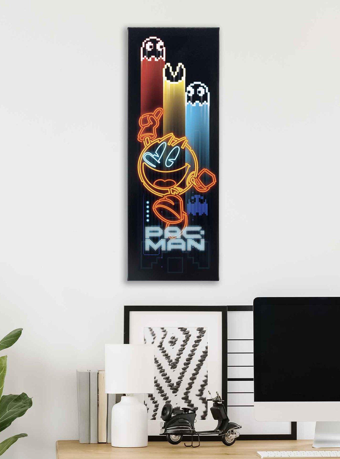 Pac-Man Neon Sign Motion Canvas Wall Decor, , hi-res