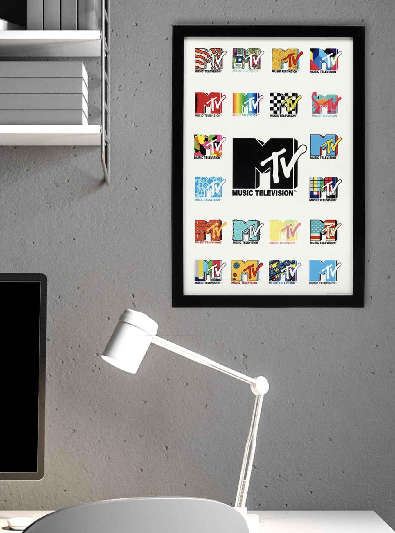 MTV Logo Collage Framed Wood Wall Decor, , alternate